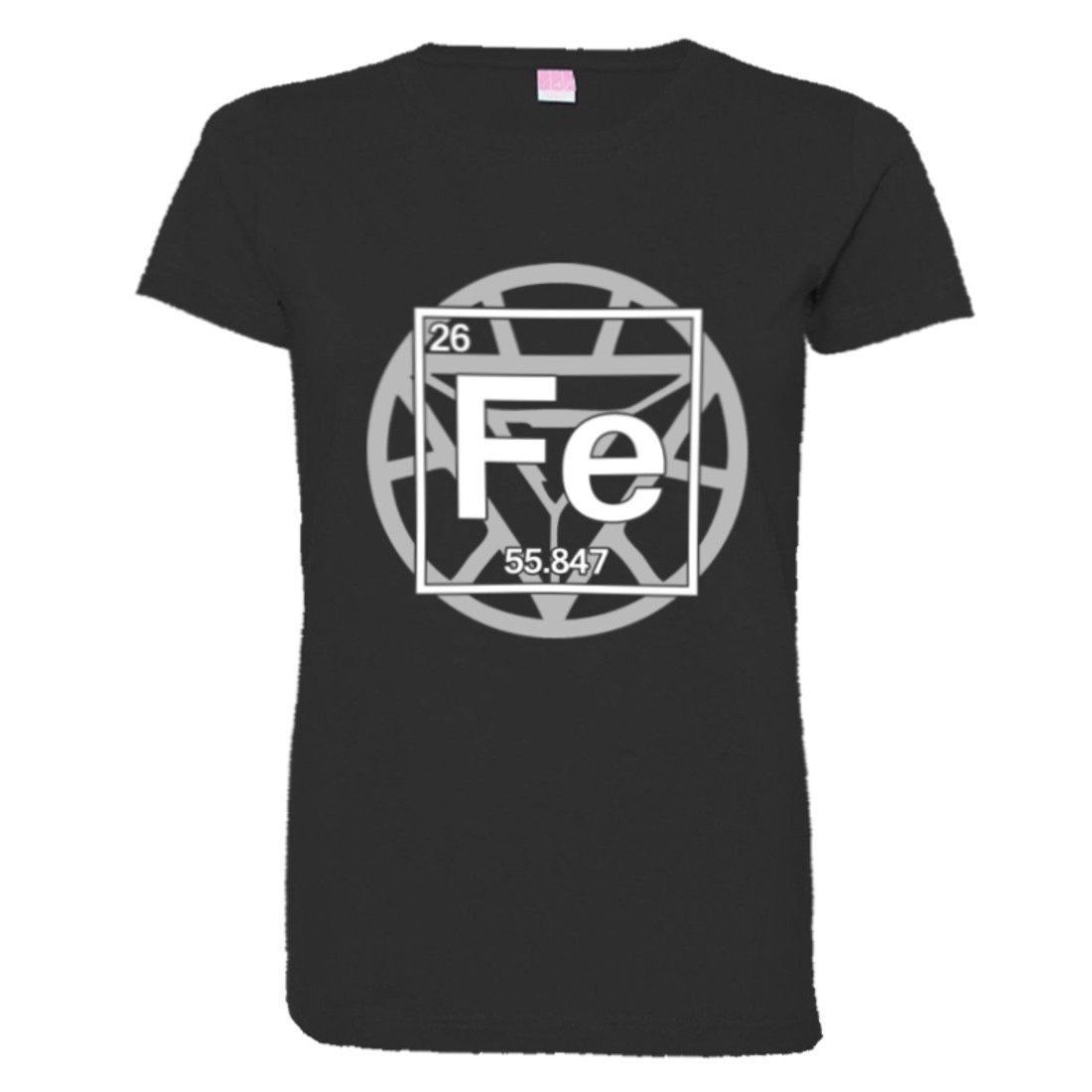 Women's Iron Man Stark Periodic Table Reactor HQ T-Shirt - Marvel Avengers Graphic Tee for Cosplay, Comic Con & Superhero Fans