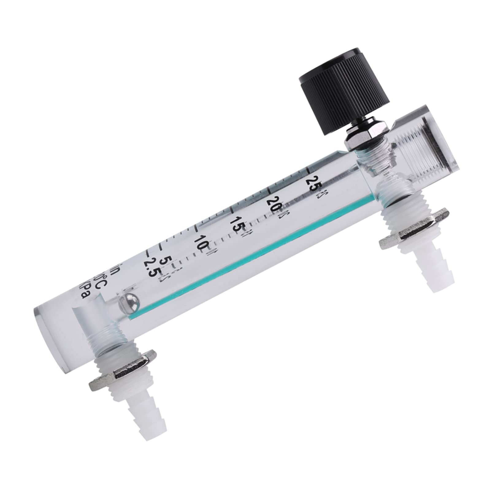 2.5-25LPM Gas Flow Meter with Control Valve - Precise Oxygen & Air Flow Measurement for Medical, Industrial & Laboratory Use
