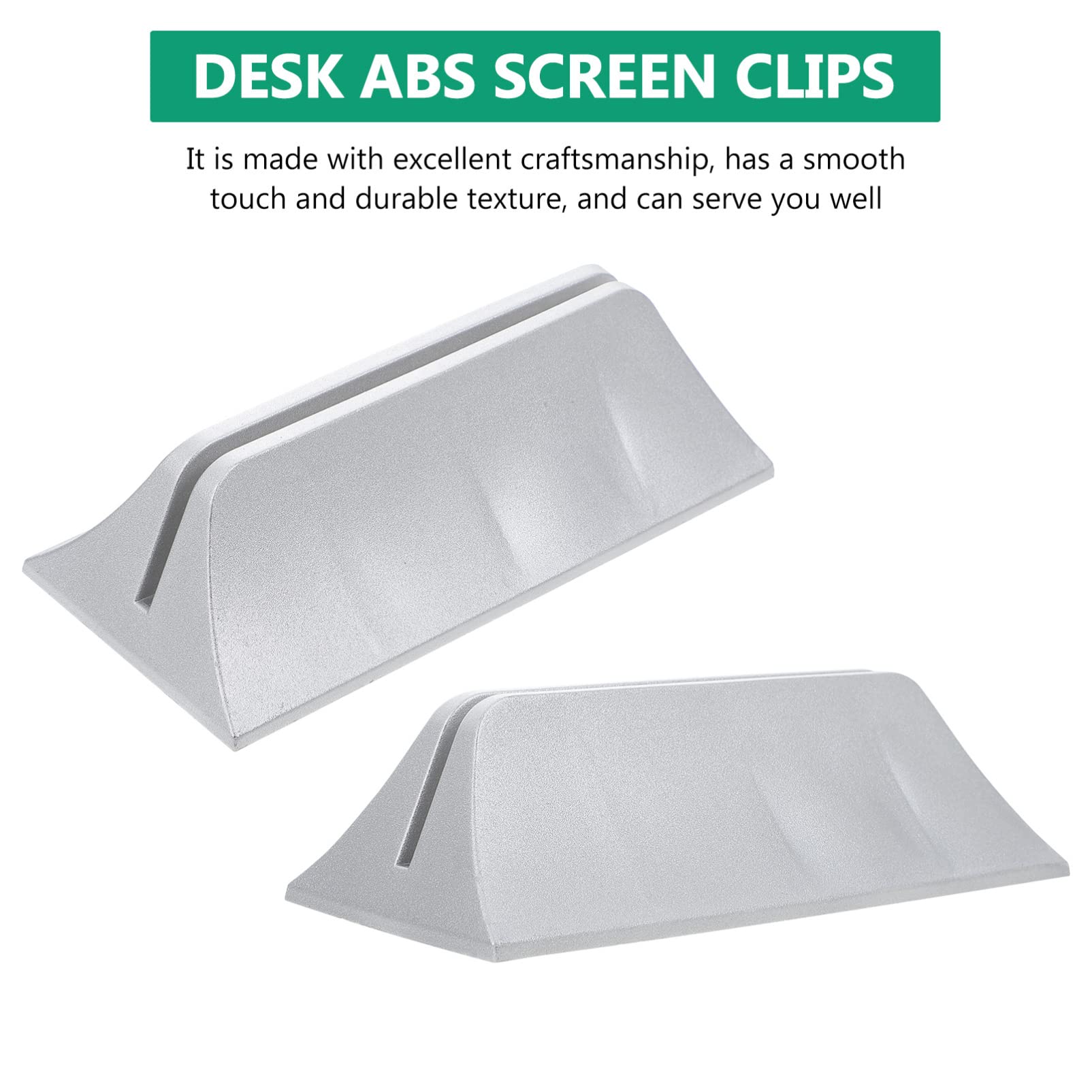 4pcs Removable Screen Clip Partition Support Brackets - Desk Privacy Screen Clips & Divider Clamps - Durable ABS Plastic Privacy Screen Holders for Office Cubicles, Workstations & Home Desks - Perfect for Creating Private Workspaces in Open Offices or Shared Environments