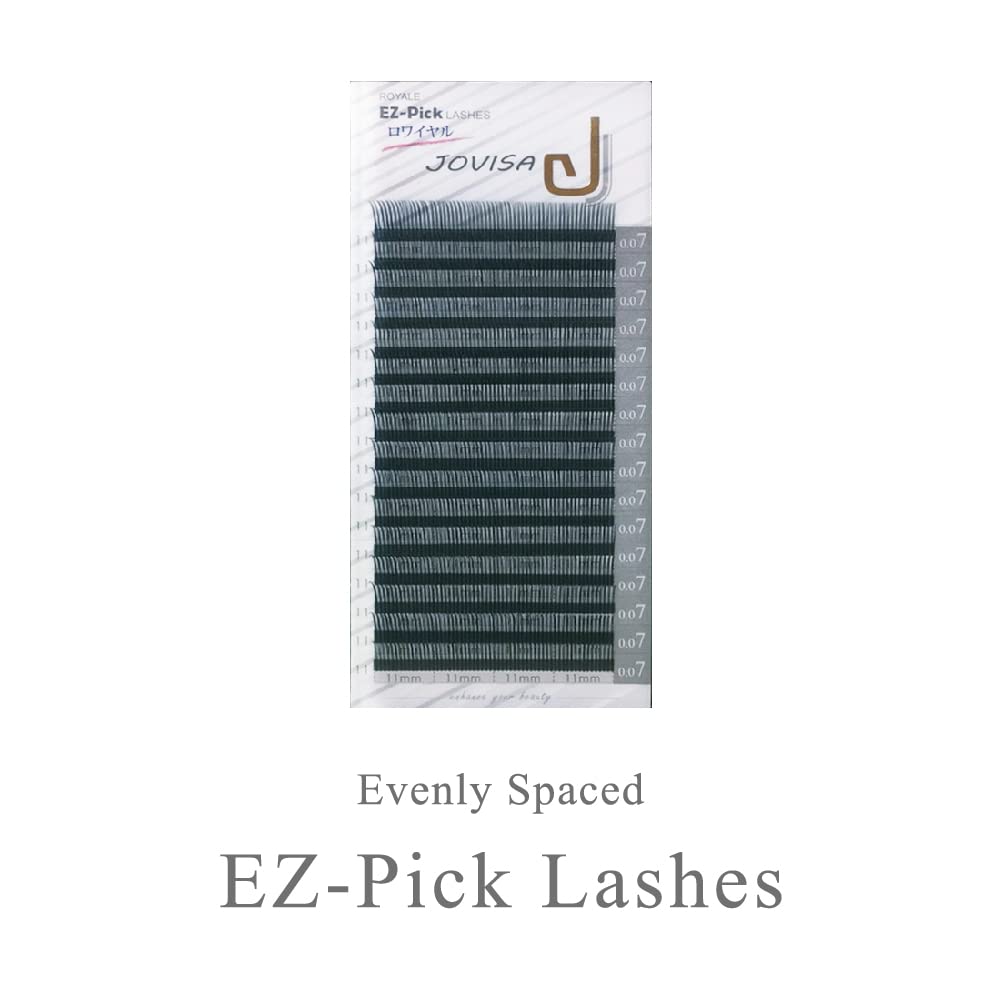 JOVISA 6D EZ Pick Mink Premade Fan Eyelash Extensions - 0.07mm CC Curl Volume Lashes (12mm) - Perfect for Bridal, Party & Special Occasion Makeup