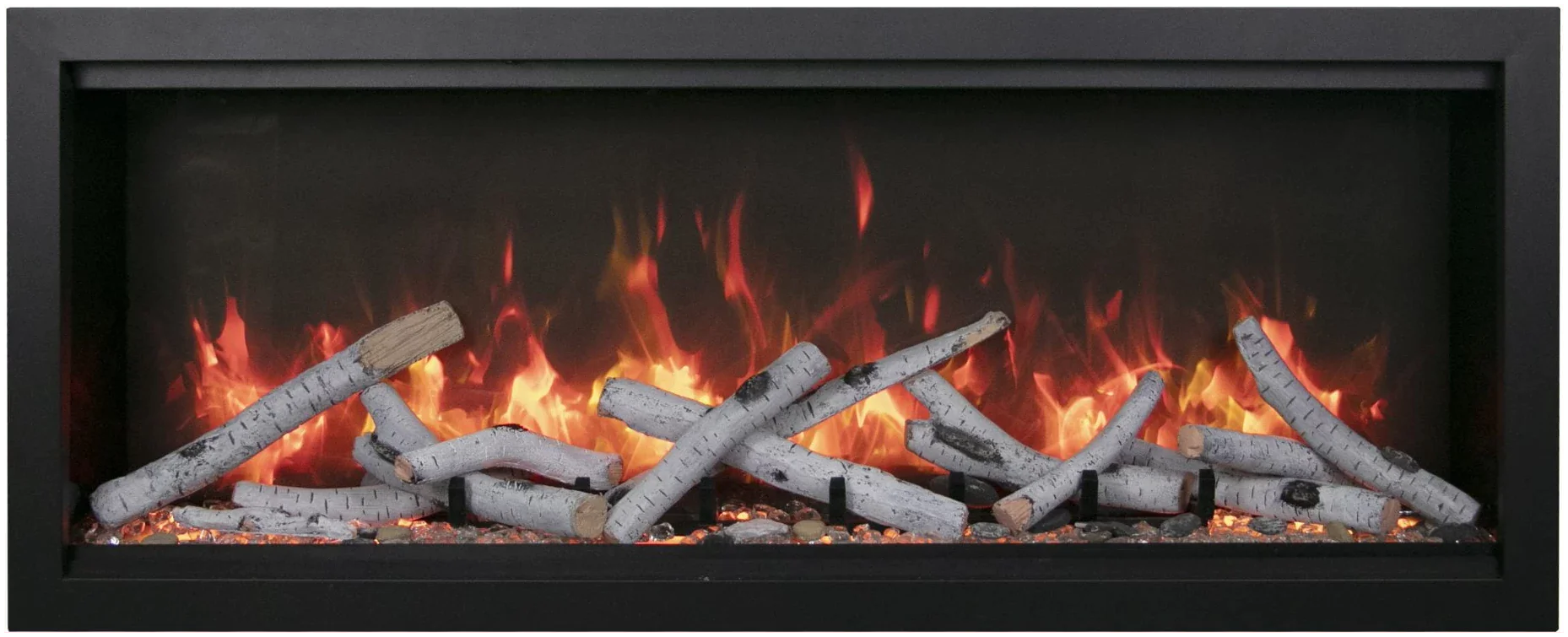 Amantii SYM 60 XT BESPOKE Symmetry Xtra Tall Electric Fireplace - Modern Wall Mounted Heater for Living Room, Bedroom & Office - Energy Efficient & Realistic Flame Effect