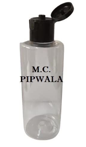 100ml Clear PET Plastic Cylinder Bottles with Black Flip Top - Leak Proof Travel Cosmetic Containers (Pack of 6) | Ideal for Toiletries, Essential Oils & DIY Beauty Products