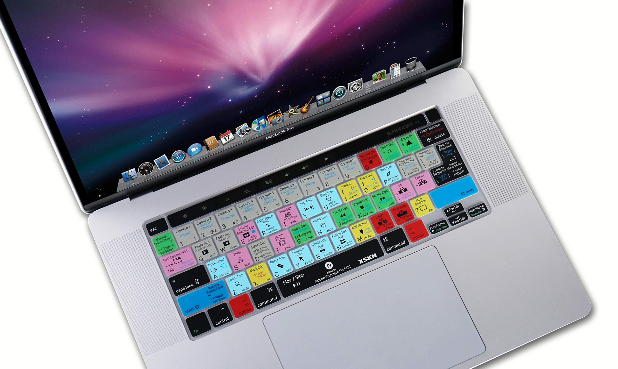 XSKN Premiere Pro CC Silicone Shortcut Keyboard Cover - Compatible with MacBook Pro 16