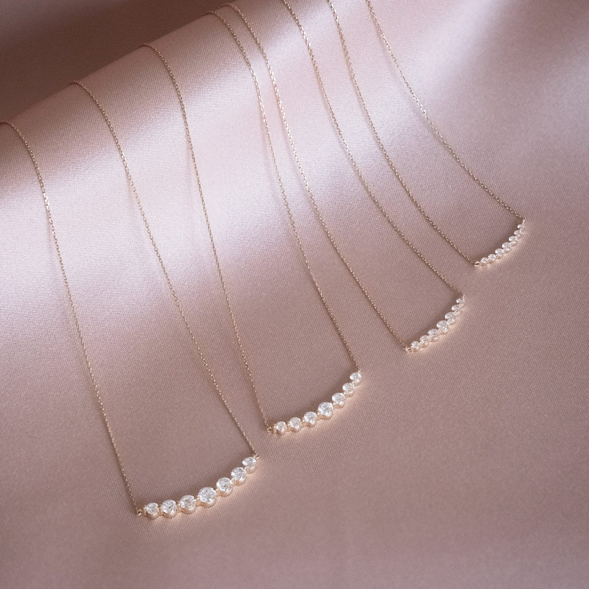 Elegant Floating White Diamond Necklace for Women - Perfect for Weddings, Anniversaries & Special Occasions