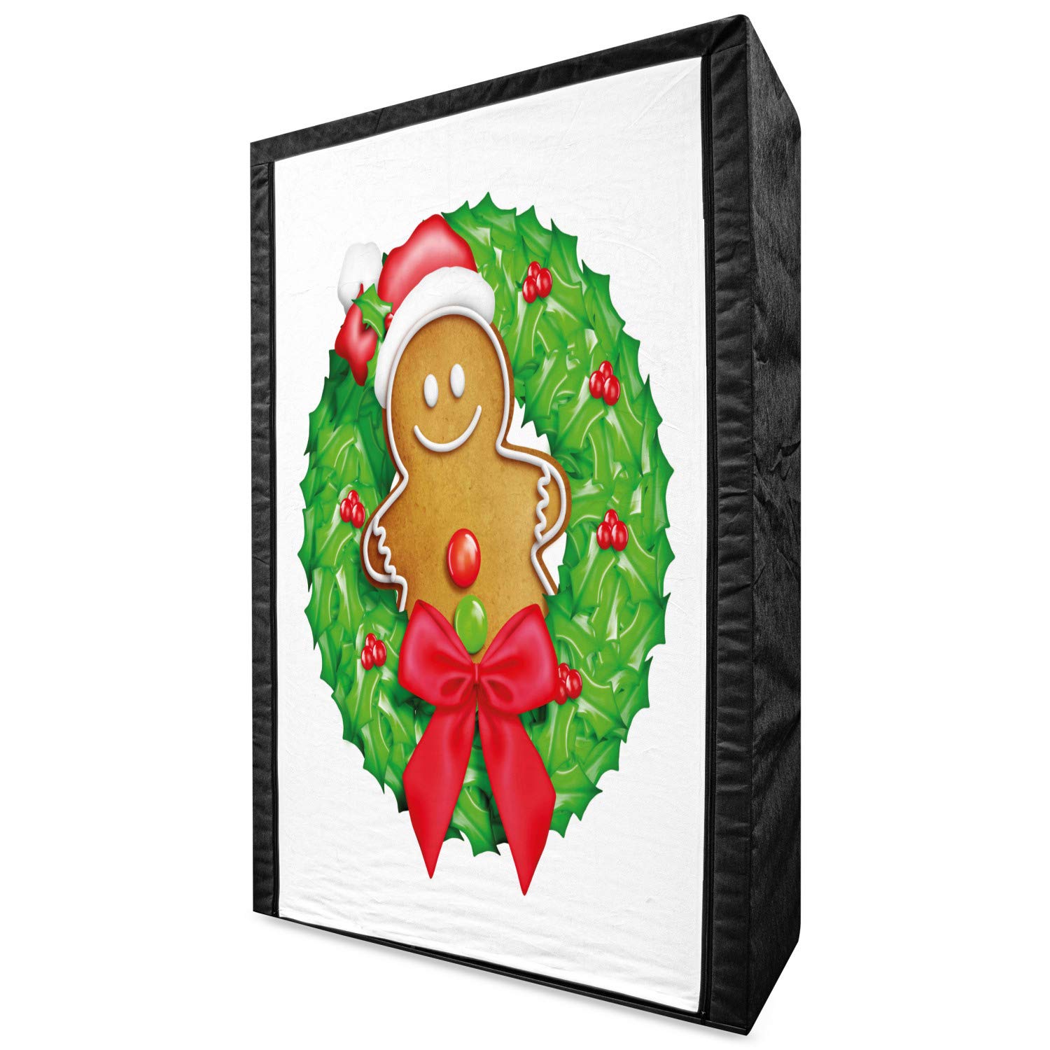 Ambesonne Gingerbread Man Portable Fabric Wardrobe - 42.5