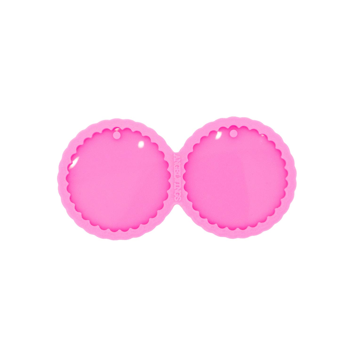 Super Shiny Round Wavy Edge Earrings Resin Molds - Jewelry Making Silicone Molds for Epoxy Resin Casting, DIY Pendant Craft, Handmade Women's Fashion Jewelry (Size M) - Perfect for DIY Crafters, Jewelry Makers, and Resin Art Projects