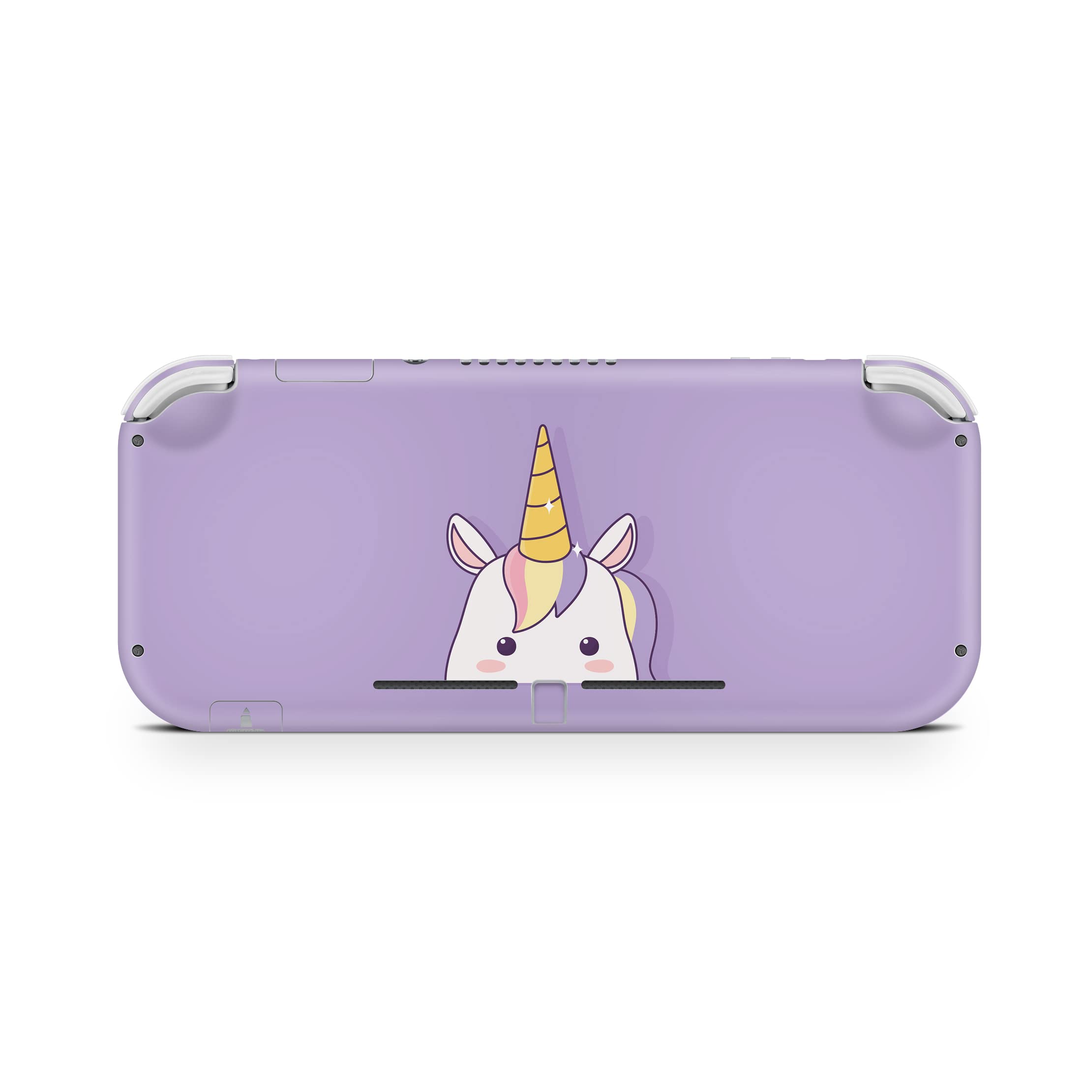Kawaii Purple Unicorn Decal Skin for Nintendo Switch Lite - Premium 3M Vinyl Full Wrap Cover | Cute Gaming Accessory for Girls, Perfect for Travel & Home Play