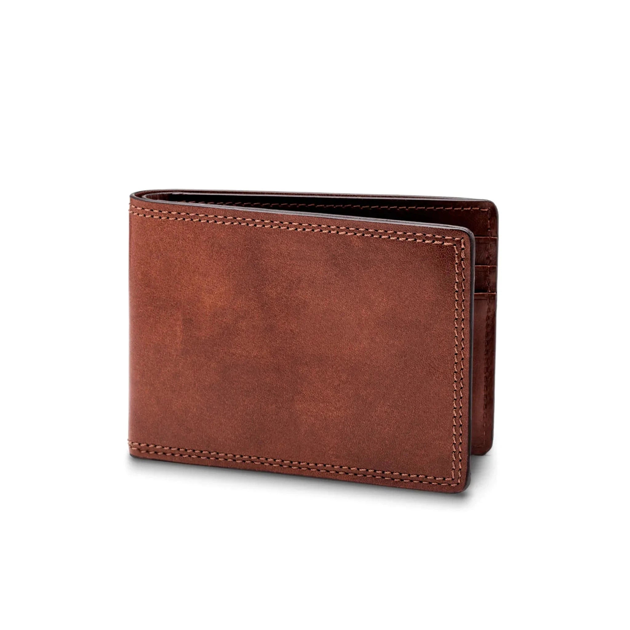 Bosca Dolce Genuine Leather Small Bifold Wallet for Men - Slim RFID Blocking Credit Card Holder & Cash Organizer (Perfect for Everyday Carry, Travel & Business)