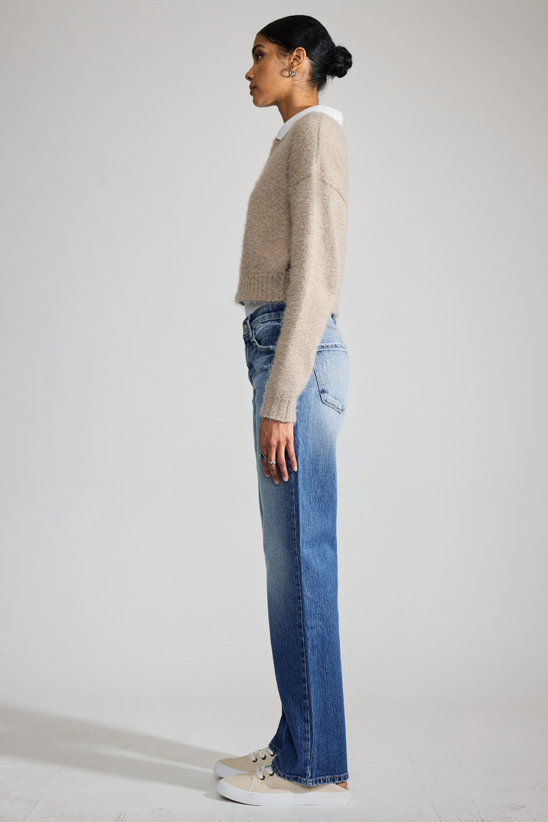 Julie Premier High Rise Straight Jeans for Women - Classic Stretch Denim Pants, Comfortable & Flattering Fit - Perfect for Casual Wear, Office, and Date Nights