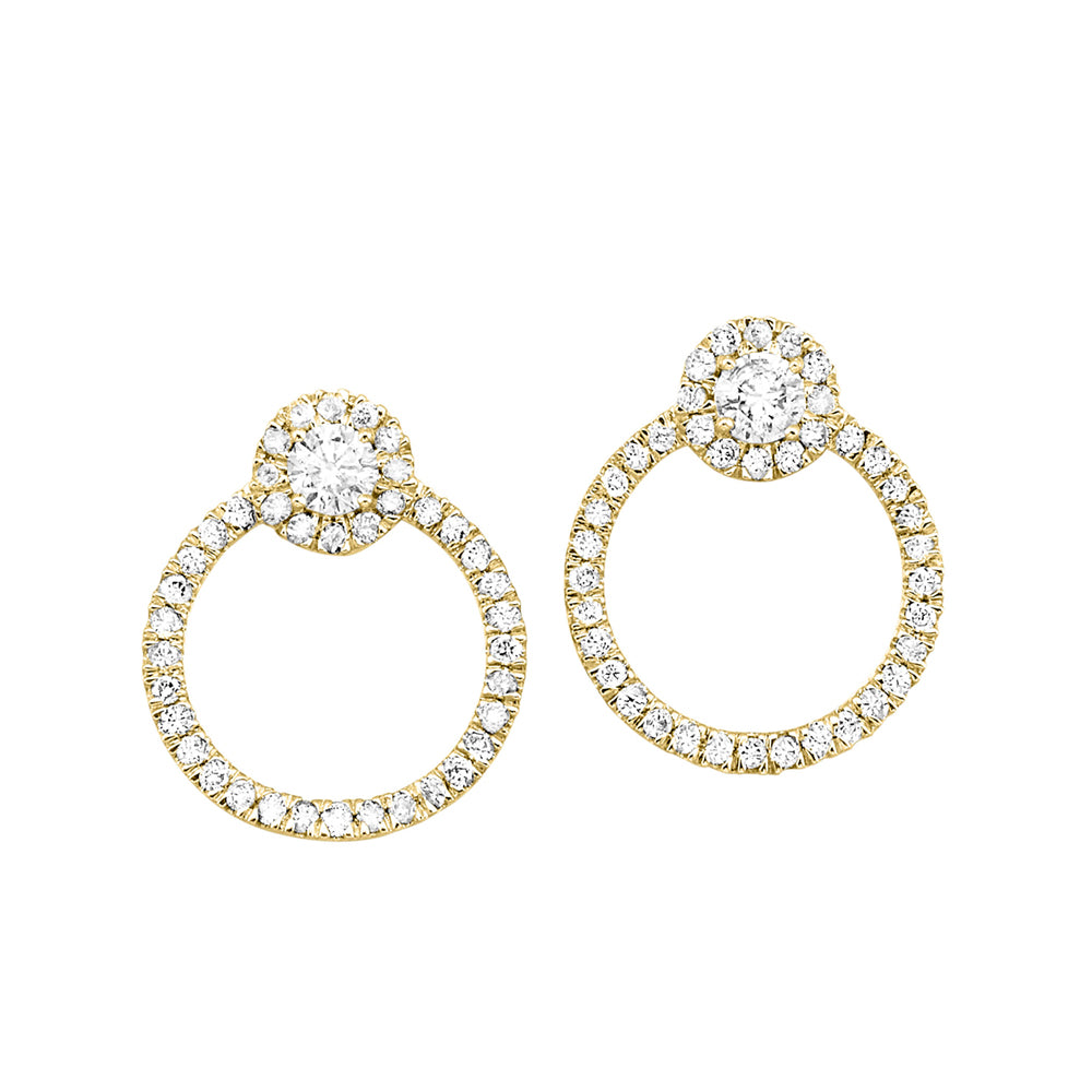 14K Yellow Gold Diamond Stud Earrings (3/8 CTW) - Perfect for Weddings, Anniversaries & Special Occasions