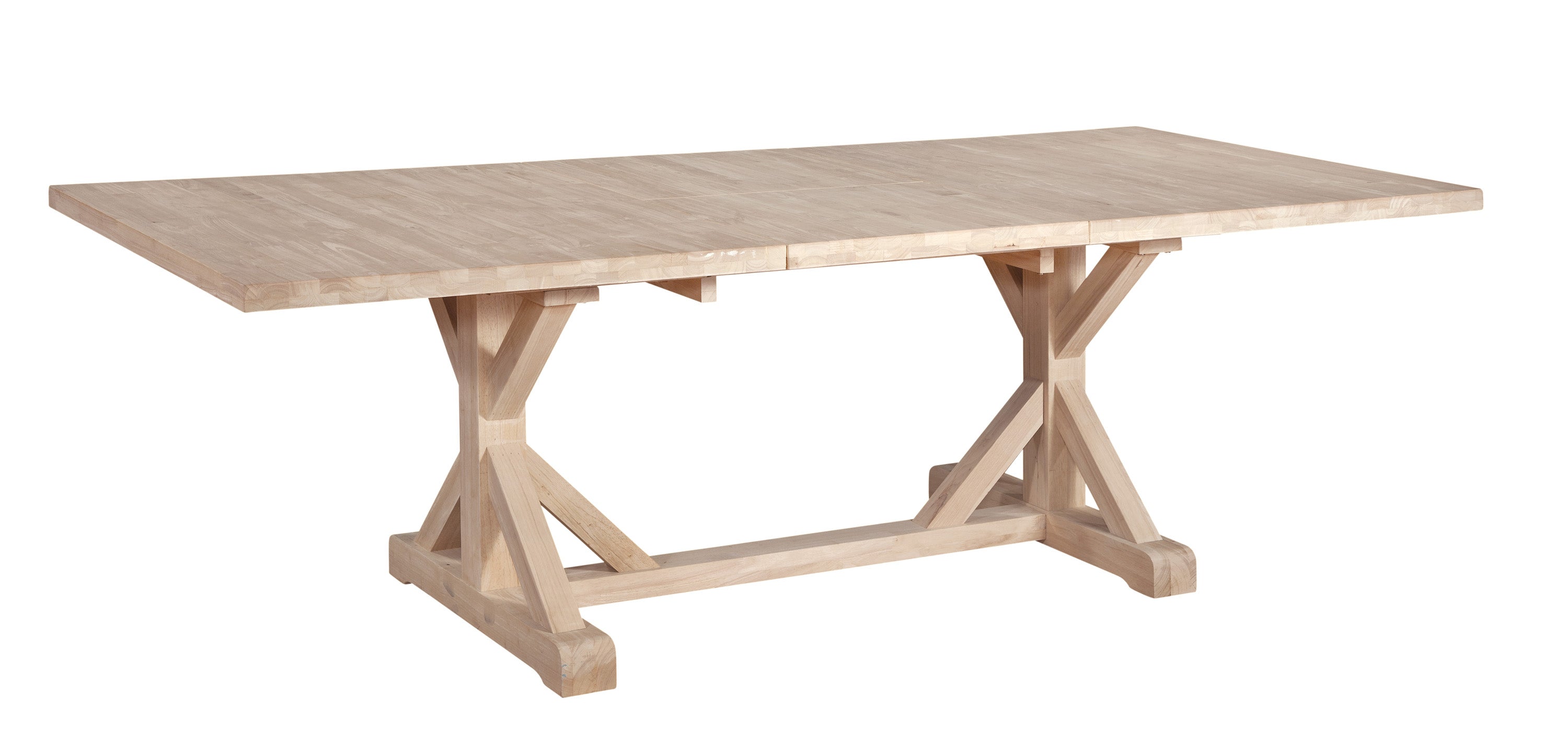 Rustic Sierra Trestle Dining Table - Solid Wood Farmhouse Table for Kitchen & Dining Room - Perfect for Family Gatherings & Entertaining
