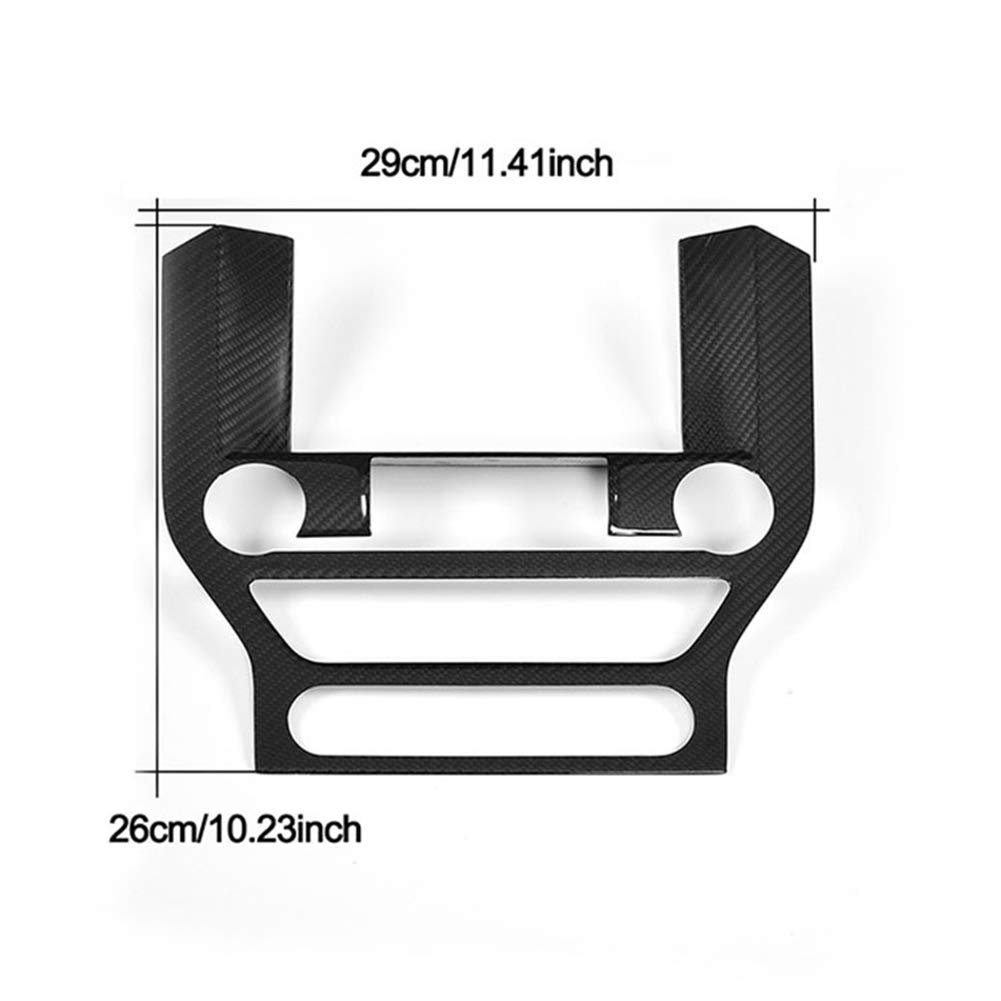 Carbon Fiber GPS Navigation Frame Panel Cover Trim for 2015-2017 Ford Mustang LHD - Dashboard Upgrade for Enhanced Driving Experience