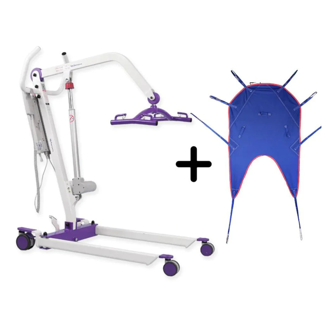 Dansons Medical PL350 Electric Patient Lift - 350 lbs Weight Capacity, Compact & Portable for Home Use - Ideal for Elderly Care, Mobility Assistance & Safe Patient Transfers