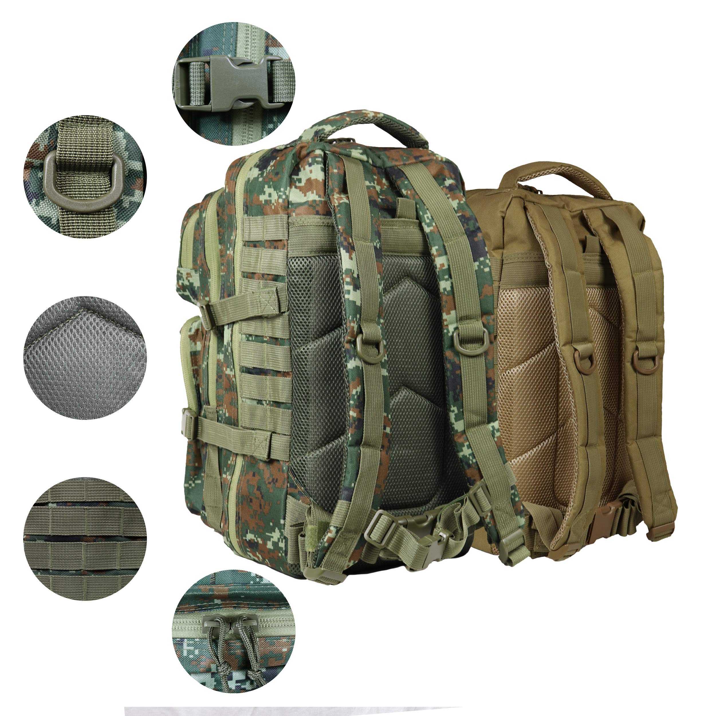 OSAGE RIVER Large Fishing Tackle Backpack with Rod Holder - Waterproof Tackle Storage Bag for Bass Fishing, Camping & Hunting Gear - Camo Design for Outdoor Adventures