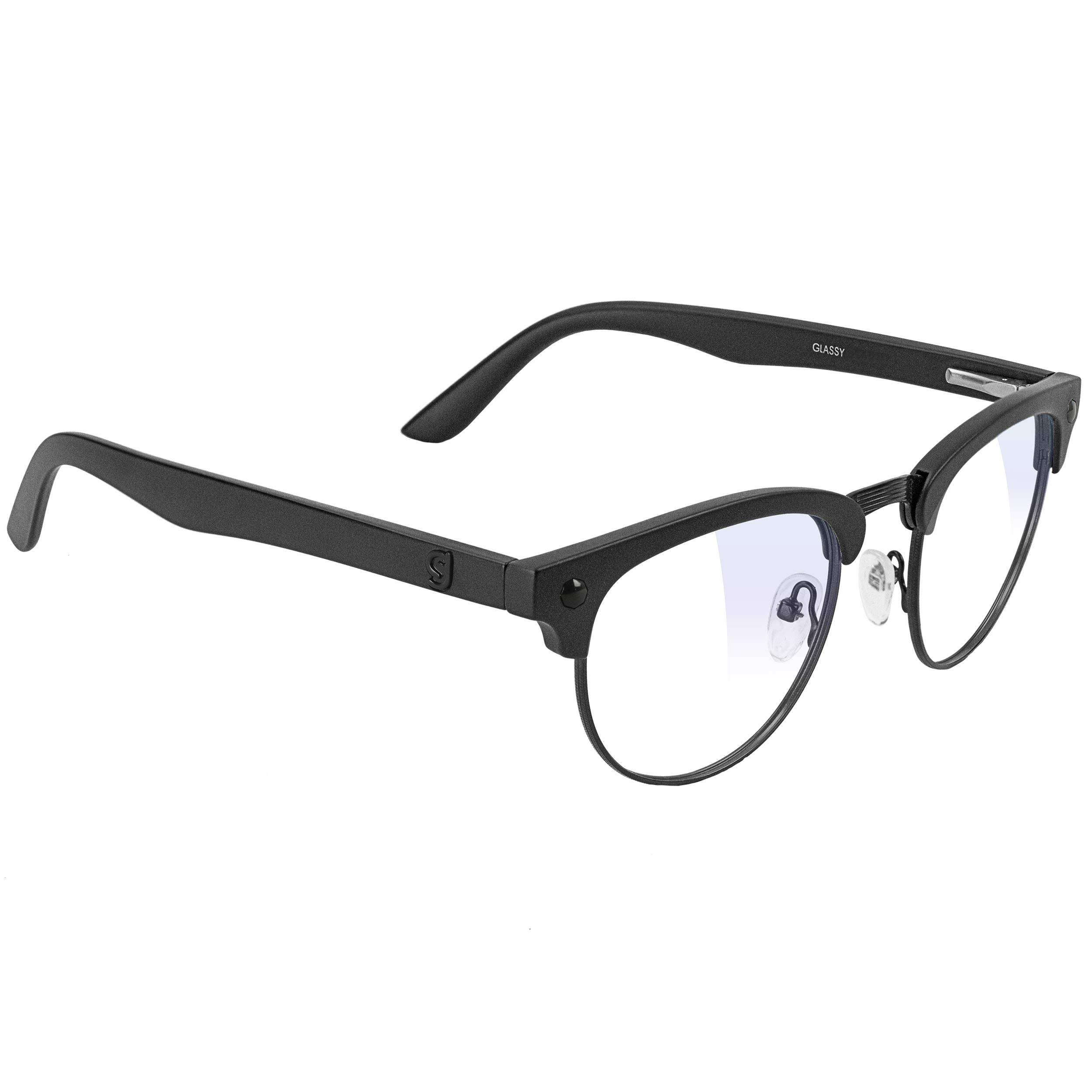 Morrison Blue Light Blocking Glasses for Gaming & Computer Use - Anti Eyestrain & Fatigue Relief - Matte Blackout & Clear Lens Options - Medium Size - Perfect for Work, Online Classes & Nighttime Screen Use