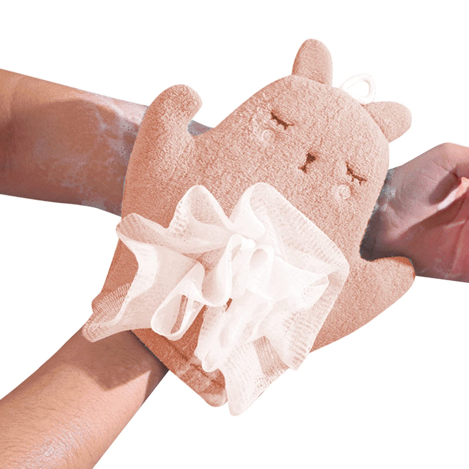 Exclusive EXCLUZO Bath Towel Sponge Loofah Back Scrubber - Body Exfoliator & Shower Mitt for Soft Skin Care - Face & Body Wash Massage Spa Glove for Adults & Kids - Perfect for Daily Shower, Exfoliation & Relaxing Spa Days