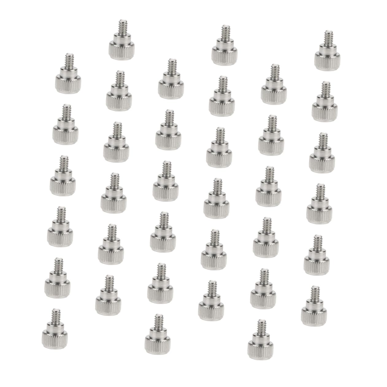 100pcs Silver Thumb Screw Knurled Thumbscrew for PC Case - Durable Computer Accessory for Easy Assembly | Perfect for DIY PC Builds, Server Racks & Electronics Projects