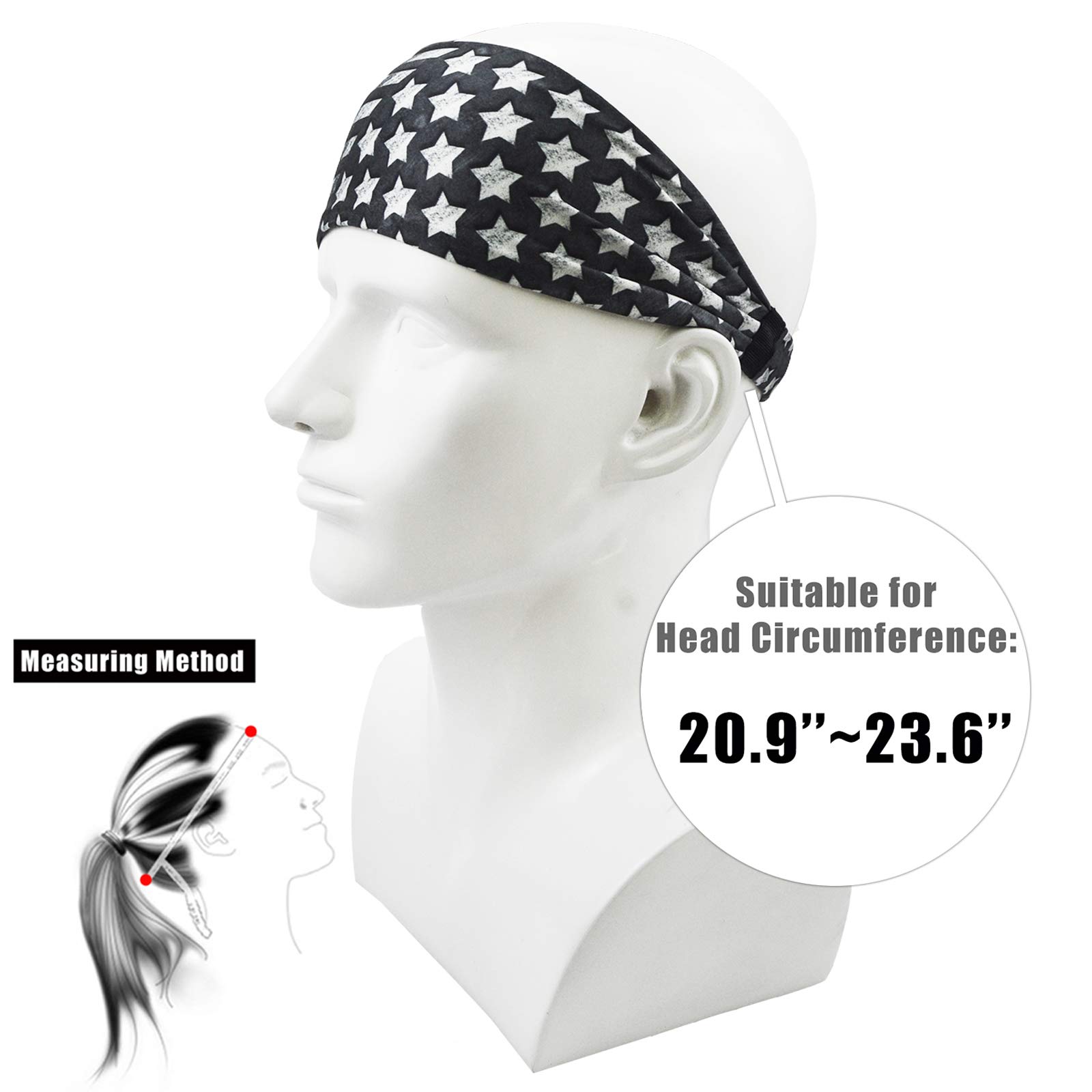 Non-Slip Breathable Headbands for Men & Women - 4 Pack Sweat Bands for Running, Yoga, Gym Workouts & Outdoor Sports | Durable & Comfortable for Exercise, Jogging & Active Lifestyles