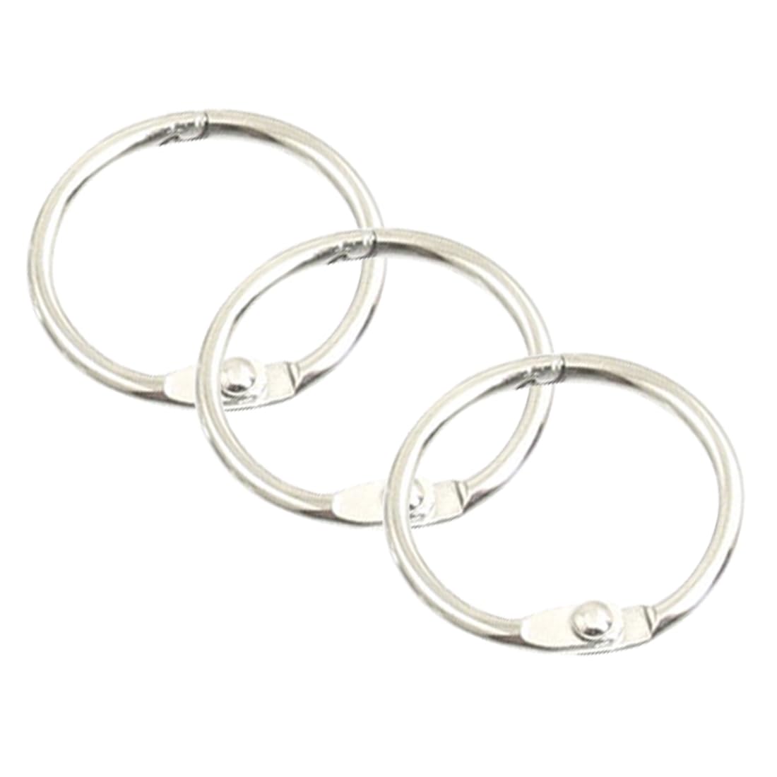 uxcell 1 Inch Loose Leaf Binder Rings (20 Pack) - Silver Metal Book Rings for Scrapbooking, Office Supplies & Keychains | Perfect for Organizing Documents, DIY Projects & Home Office Use