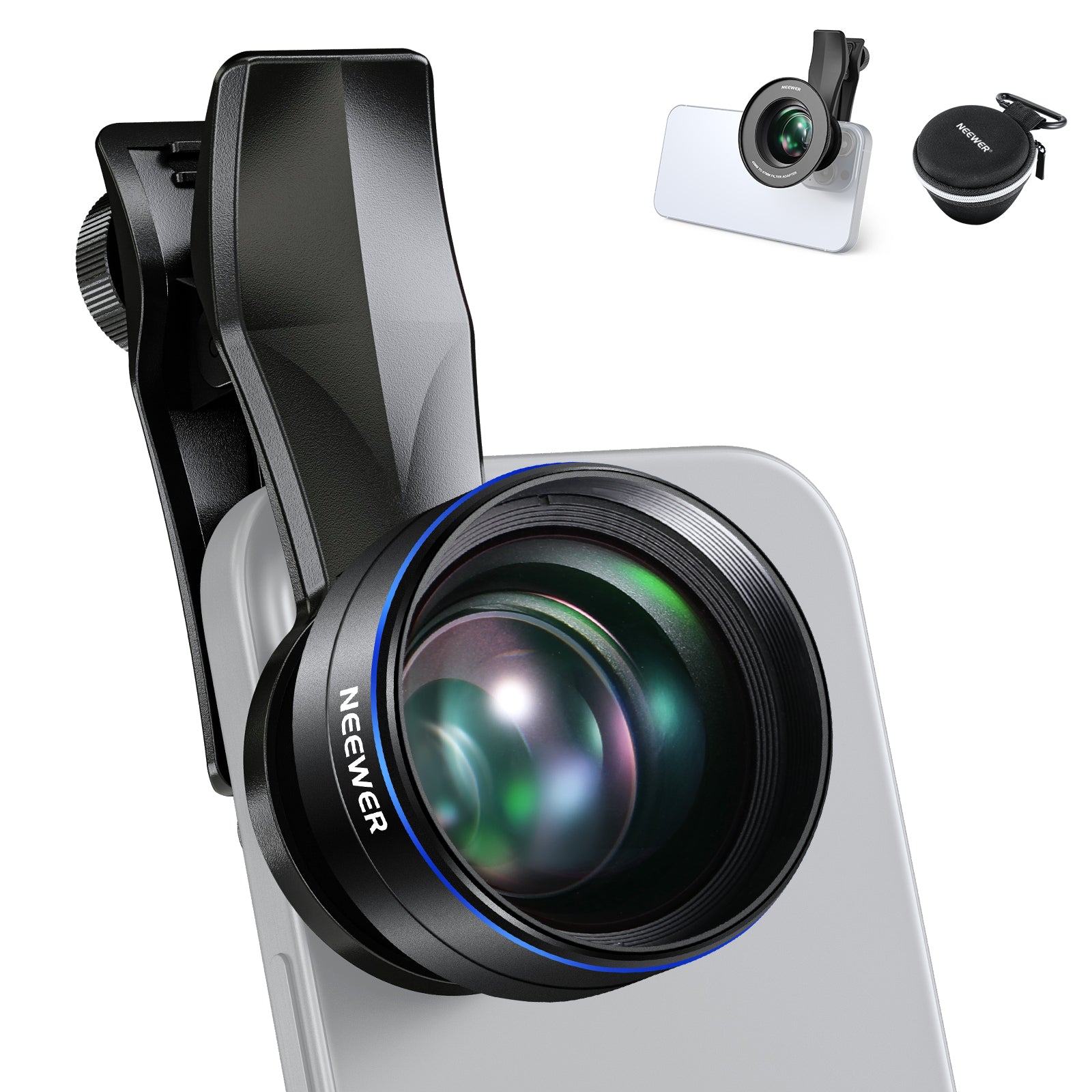 NEEWER LS 41 PRO 60mm Telephoto Lens with 17mm Clip & 67mm Filter Adapter - Perfect for Portrait, Wildlife & Travel Photography (Compatible with DSLR/Mirrorless Cameras)