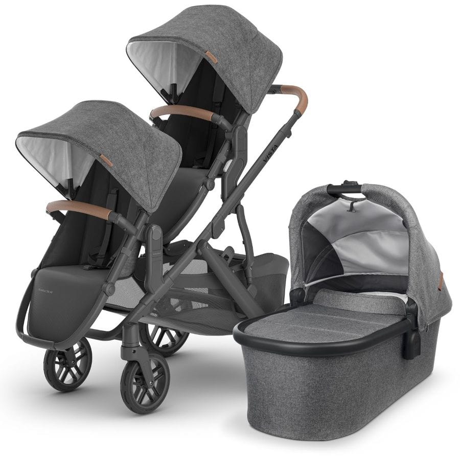 UPPAbaby Vista V2 Double Stroller with RumbleSeat V2 - Lightweight Compact Baby Stroller for Twins or Siblings - Perfect for City Walks, Shopping & Travel