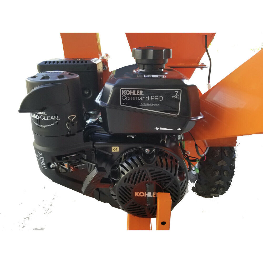 DK2 OPC503V 208cc 7HP Kohler CH270 Engine 3-in-1 Chipper Shredder Vacuum Kit - Heavy Duty Yard Waste Mulcher for Leaves, Branches & Debris - Perfect for Landscaping, Gardening & Property Maintenance