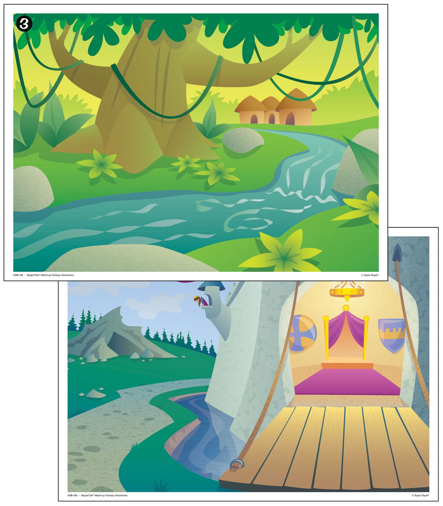 Super Duper Publications Magnetic Fantasy Adventure Stories Match-Up Barrier Game - Kids Educational Learning Resource for Speech & Language Development - Perfect for Classroom & Homeschool Activities