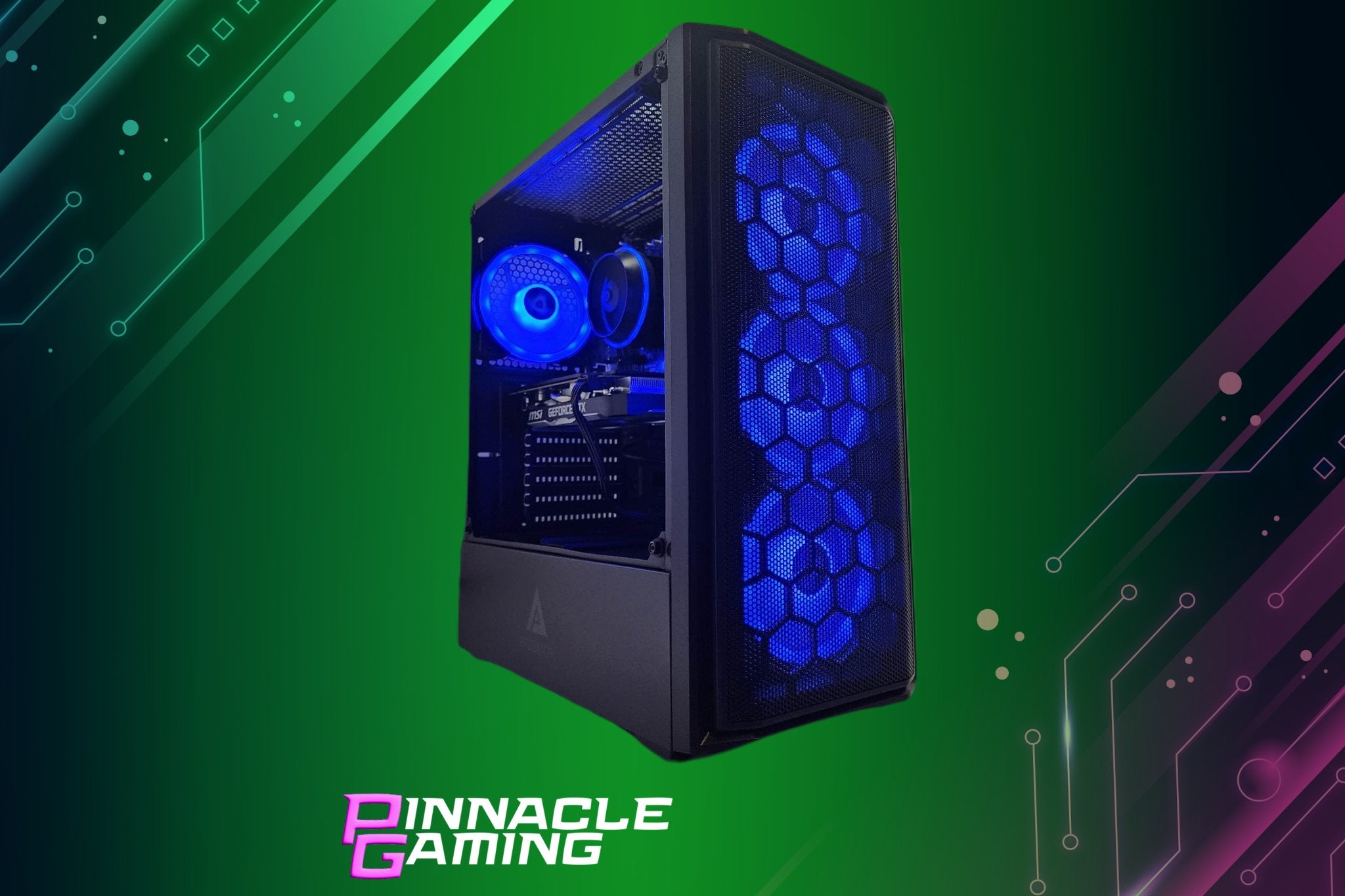 Pinnacle Gaming PC Desktop Computer - Intel Core i5, 500GB/1TB/2TB SSD, NVIDIA GTX/RTX Graphics, 16GB/32GB RAM, Predator Black H6 - Perfect for Esports, Streaming & 4K Gaming