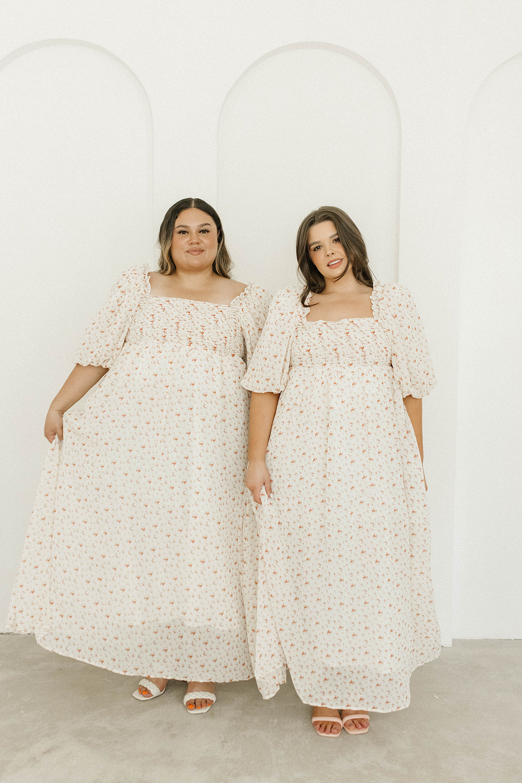 Melody Maxi Dress with Pleats & Bow Detail - Ivory Floral Print Maternity Dress | Bump Friendly & Inclusive Sizing (S-3XL) | Perfect for Weddings, Baby Showers & Summer Events