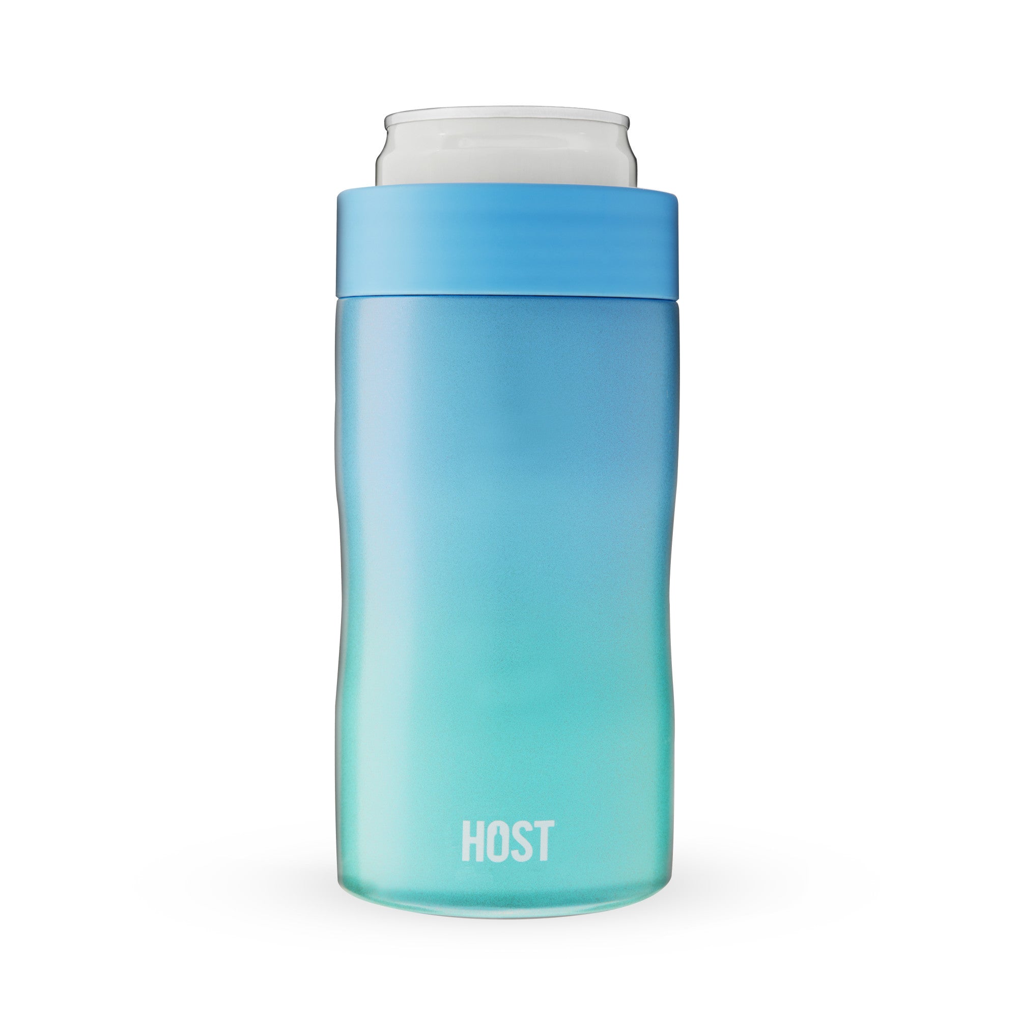 HOST Slim Can Cooler - Insulated & Lightweight for Beer, Soda & Energy Drinks - Perfect for Beach, Pool, BBQ & Outdoor Parties (Lagoon Blue)