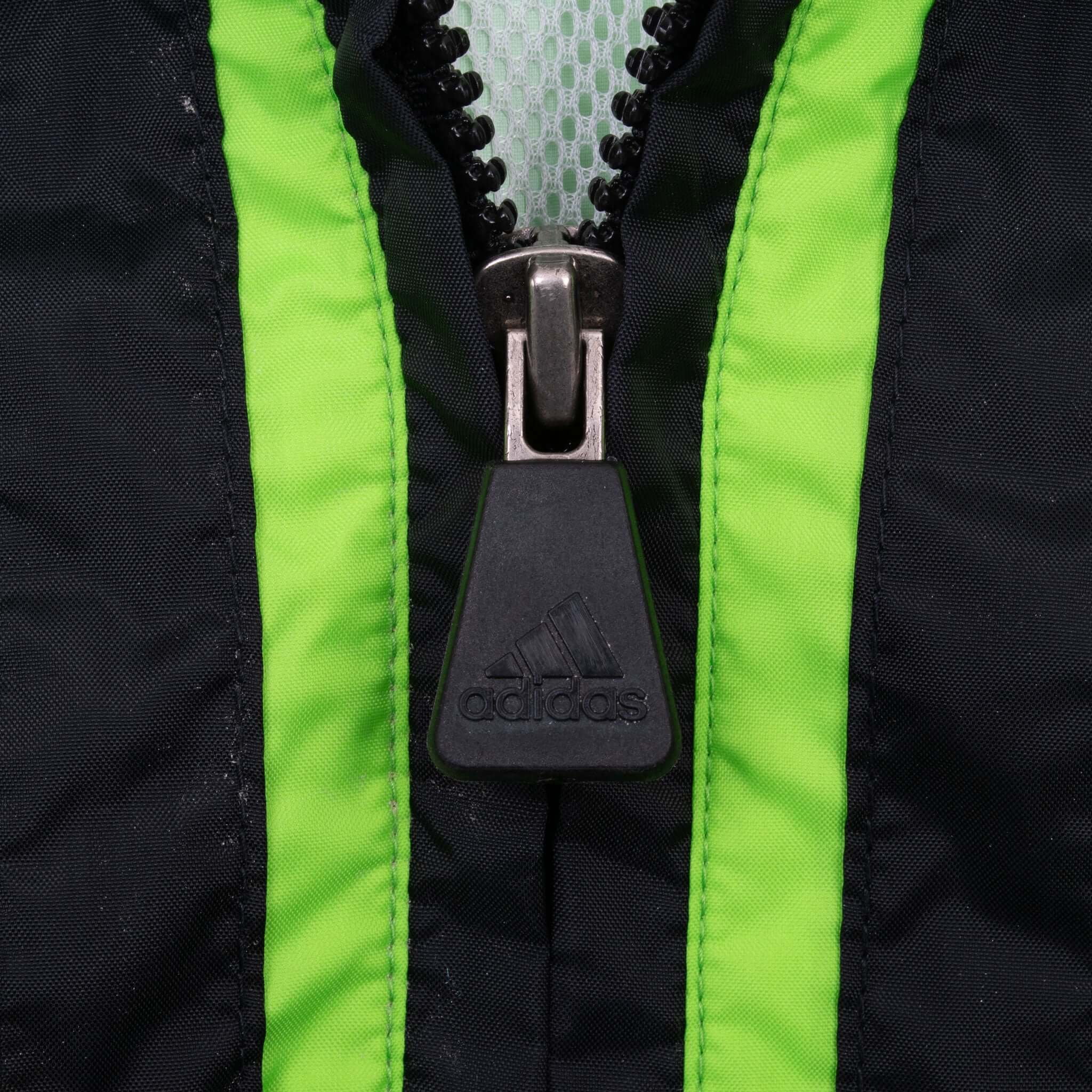 Vintage Adidas Neon Green Windbreaker Jacket 1990s Large - Retro 90s Running & Streetwear Style for Men & Women - Perfect for Jogging, Gym & Casual Outfits