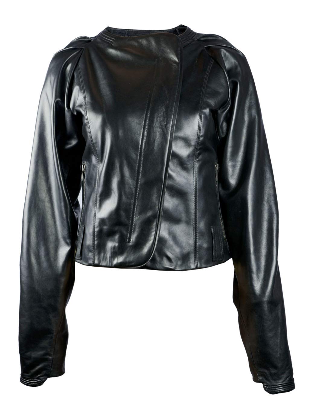 Stylish Women's Black Faux Leather Jacket - Trendy Vegan Leather Biker Jacket for Everyday Wear & Night Out Outfits