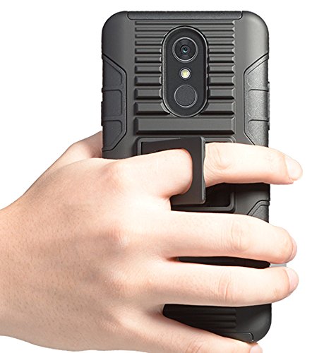 LG Stylo 4 Case with Ring Grip, Belt Clip Holster & Magnetic Car Mount - Compatible with LG Stylus 4 & LG Q Stylus (Q710MS/Q710CS/Q710TS) - Perfect for Hands-Free Use at Home, Office & Driving