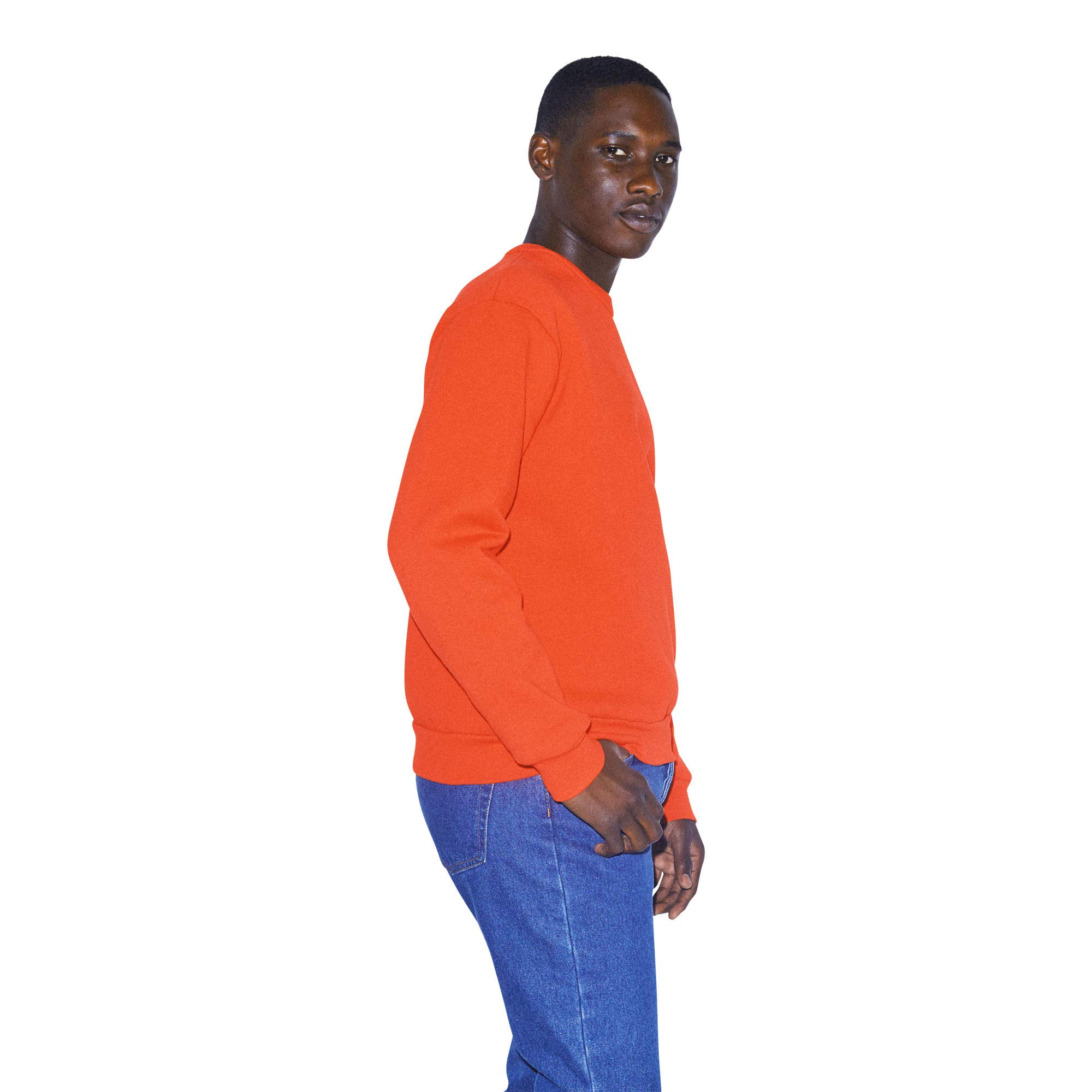 American Apparel Men's Mason Fleece Long Sleeve Crewneck Pullover Sweatshirt - Soft Cotton Blend for Casual Wear, Gym & Outdoor Activities