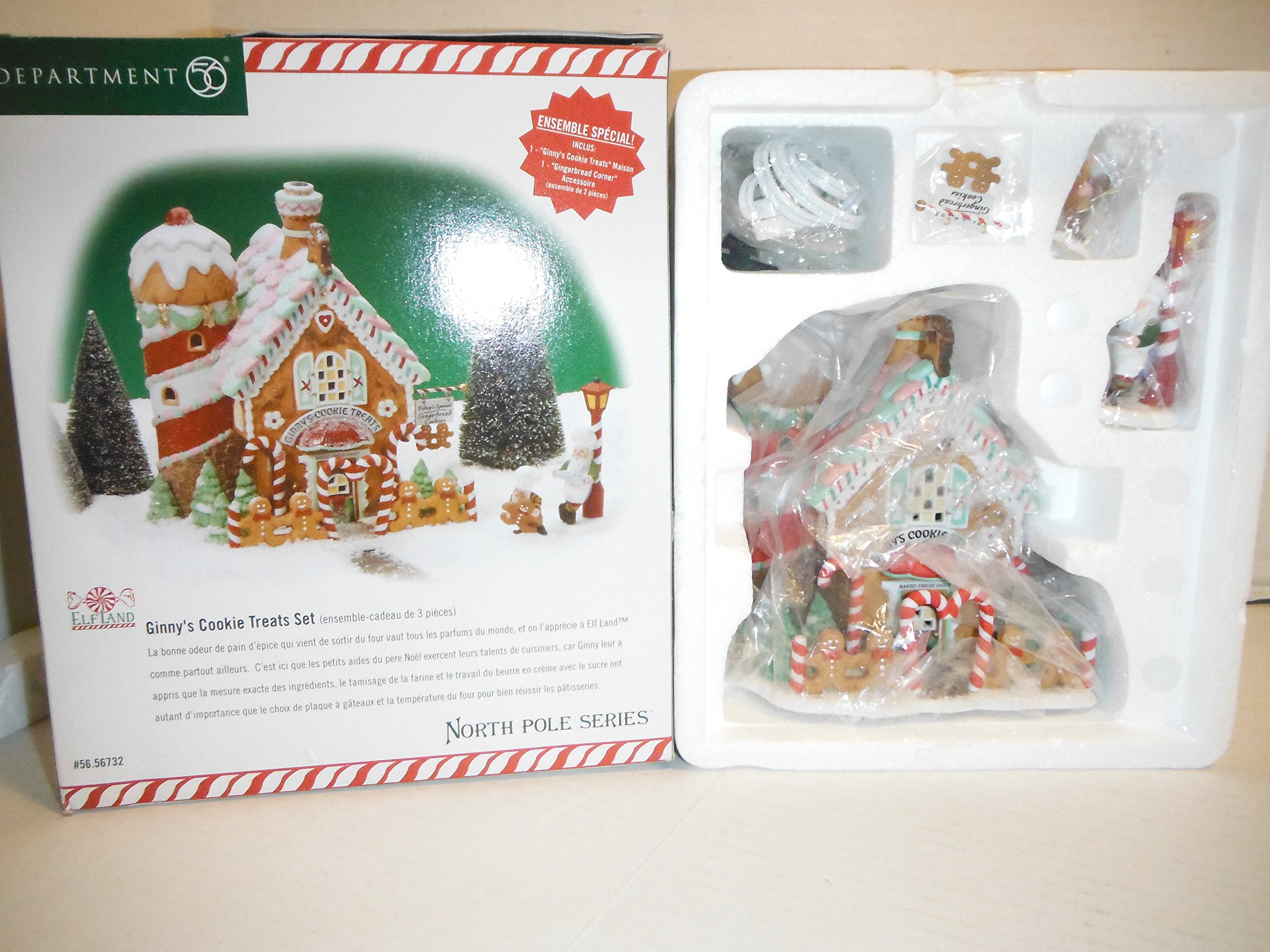 Department 56 North Pole Series Ginny's Cookie Treats Set - Christmas Village Collectible Figurine for Holiday Home Decor & Gift Giving