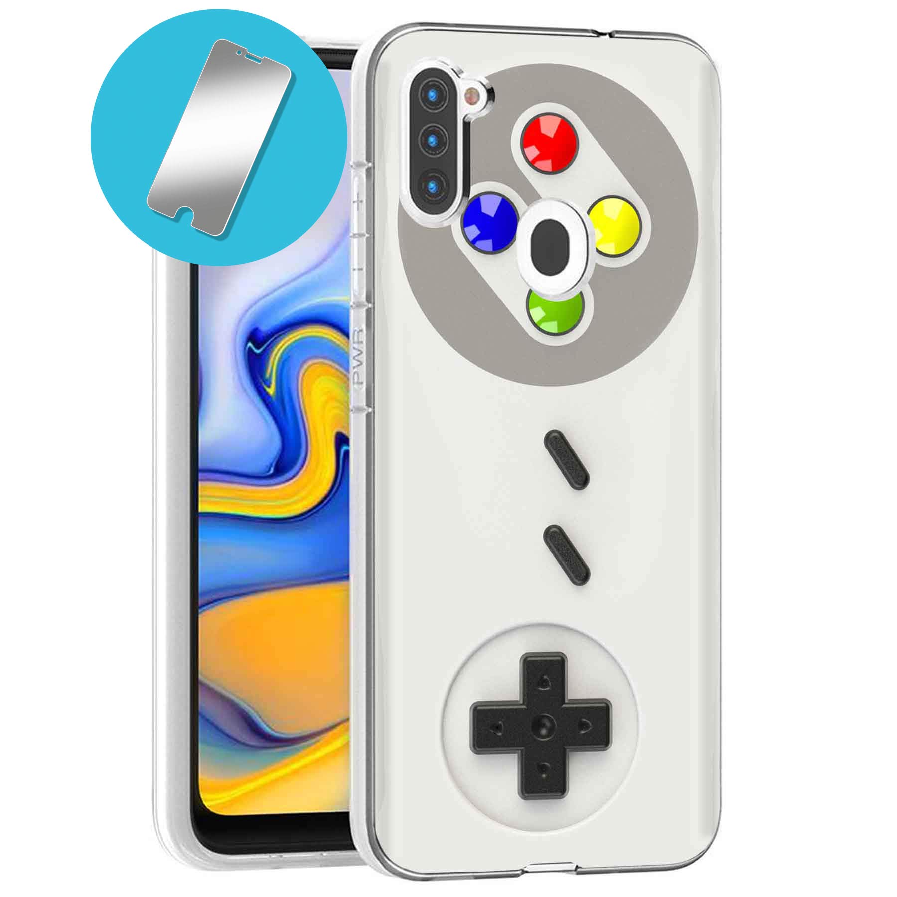 Clear TPU Phone Case for Samsung Galaxy A11 SM-A115M | Ultra Thin Lightweight Protective Cover | Anti-Scratch Shockproof Design | Includes Tempered Glass Screen Protector | Perfect for Gaming & Daily Use | Designed in USA