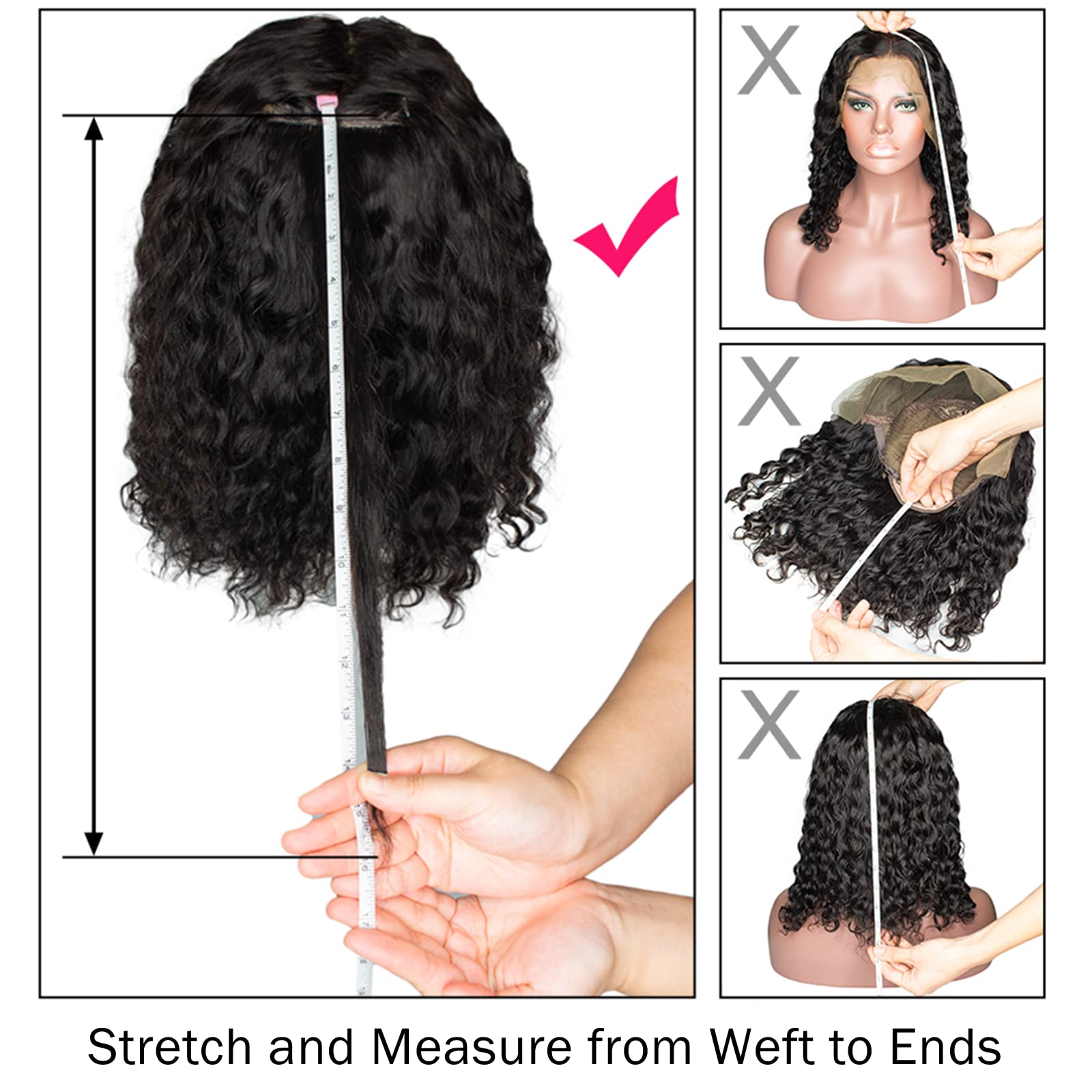 13x6 Deep Wave Lace Front Wigs Human Hair - Pre Plucked 30 Inch HD Transparent Lace Frontal Curly Wig 180% Density Glueless - Natural Black Human Hair Wigs for Women | Perfect for Daily Wear, Parties, Weddings & Special Occasions
