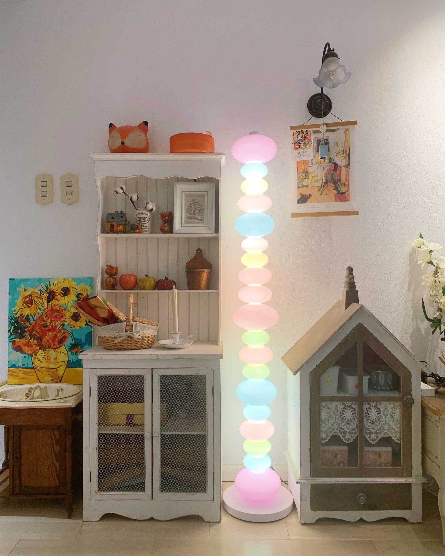 Modern LED Candy Floor Lamp for Living Room - Adjustable Brightness, Warm White Light, Perfect for Bedroom, Office & Reading Corner