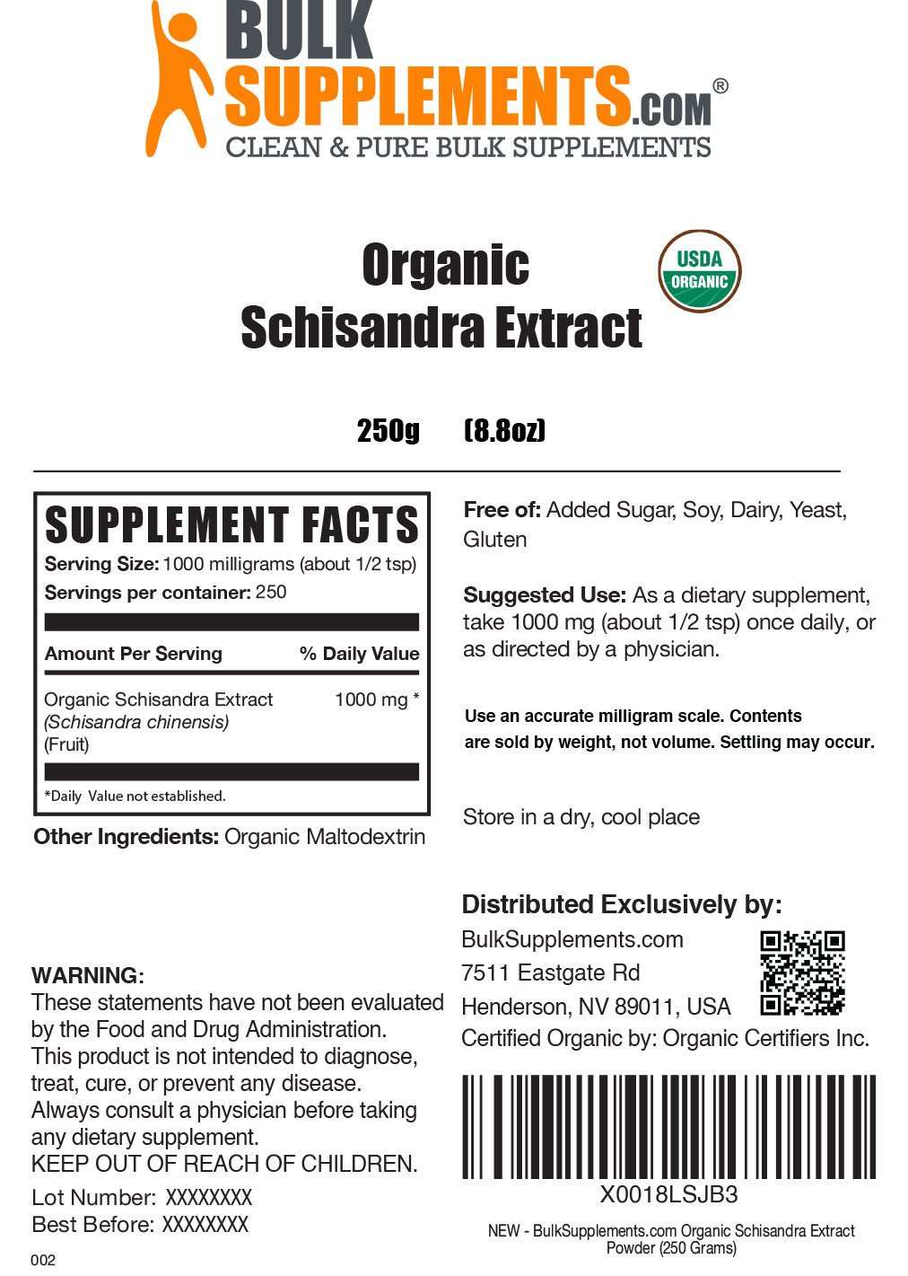 Premium Organic Schisandra Berry Extract Powder - 100% Pure, Non-GMO, Gluten-Free - Supports Liver Health & Stress Relief - Perfect for Smoothies, Teas & Wellness Drinks