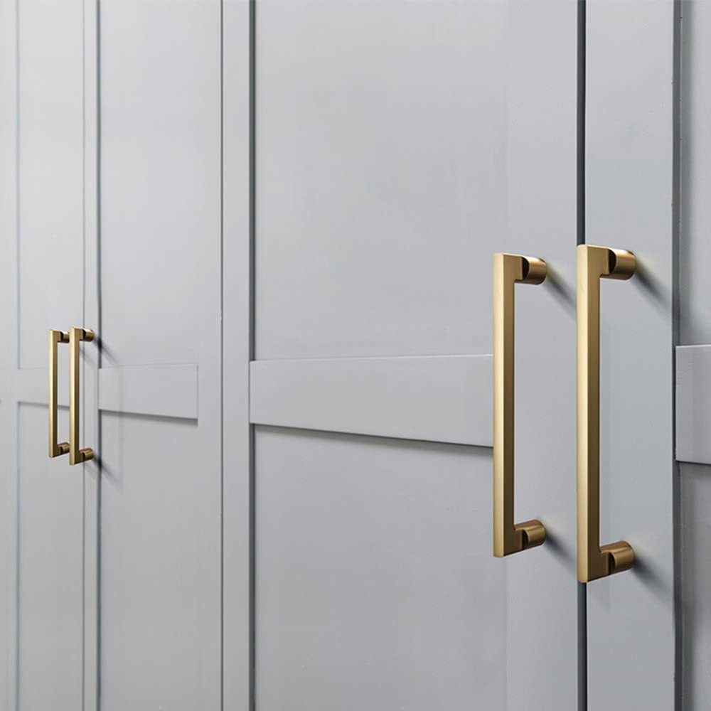 Gold Zinc Alloy Cabinet Drawer Handles - 2 Pack 192mm Hole Center Pulls for Kitchen Cabinets, Cupboards & Furniture - Elegant Hardware Upgrade for Home & Office Storage