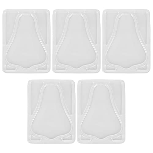 5pcs Transparent ABS Reusable Nose Beauty Mask Maker Molds - DIY Nose Mask Patch Tray Plate for Spa, Facial Care & Home Beauty Treatments (Portable & Durable)