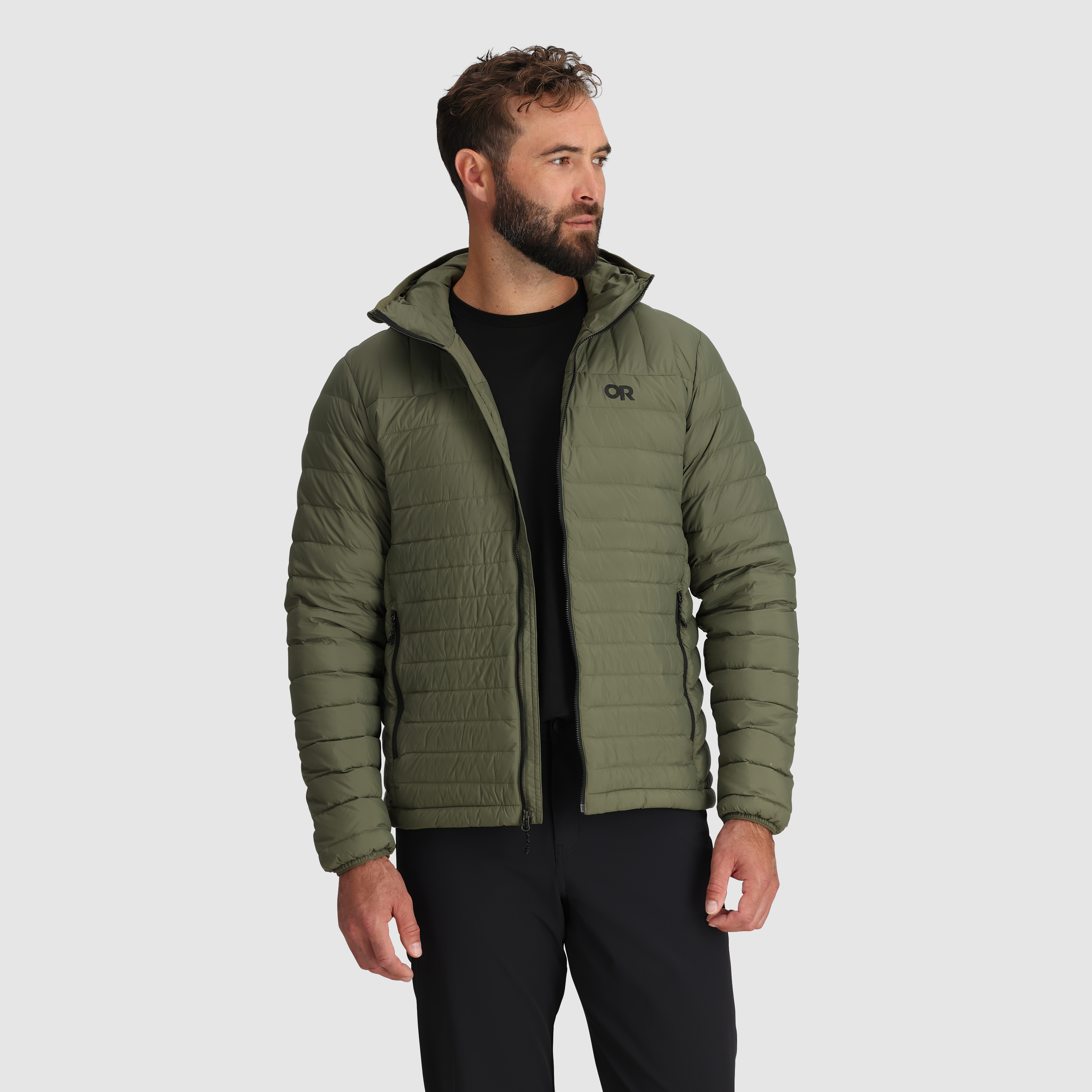 Men's Lightweight Waterproof Down Hoodie - Warm Winter Jacket for Outdoor Activities & Hiking