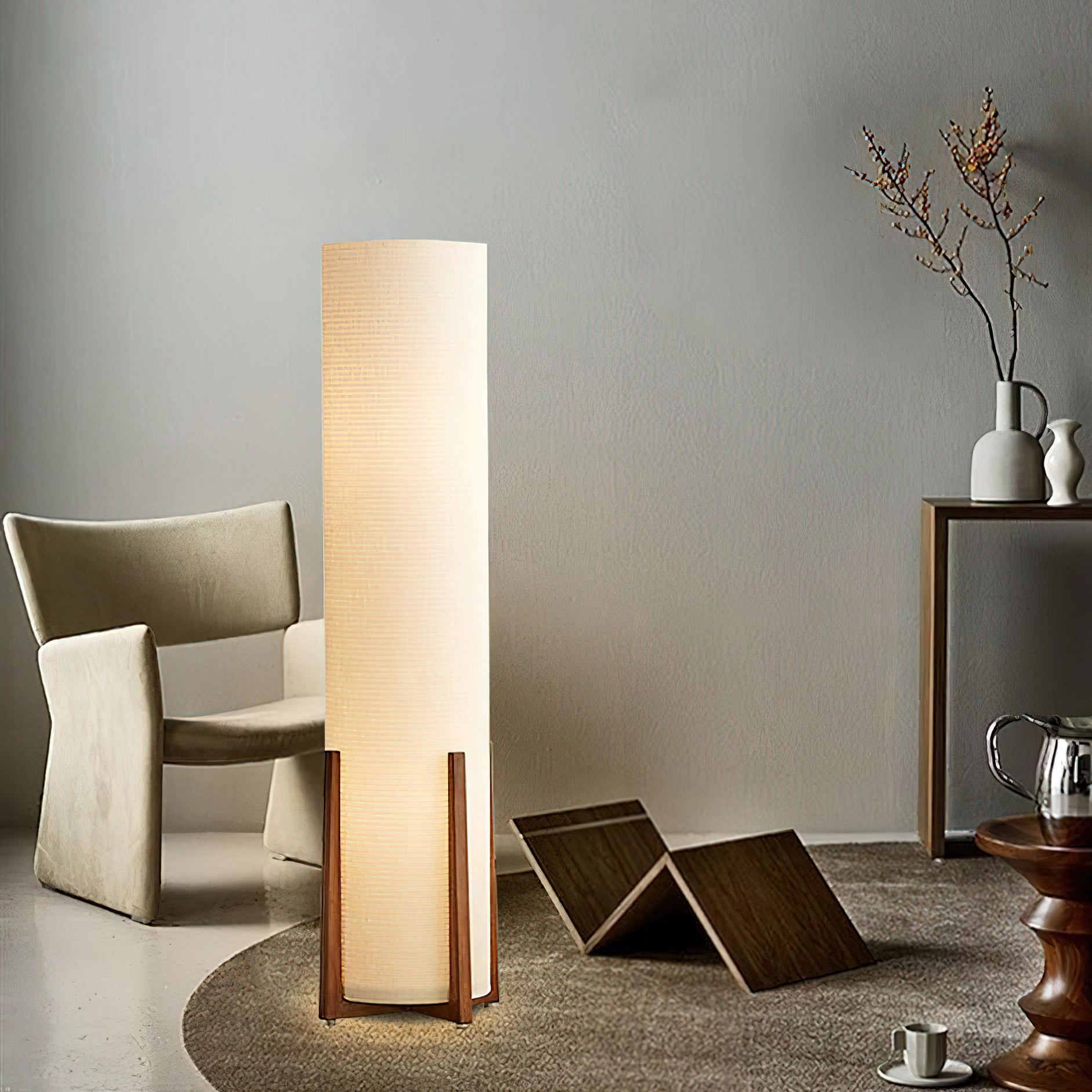Brightech Parker LED Floor Lamp - Modern Standing Light for Living Room, Bedroom & Office - Adjustable Brightness & Energy Efficient Lighting for Reading & Relaxation