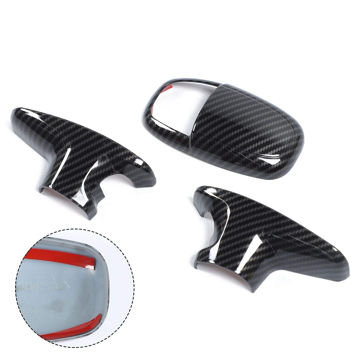 ABS Carbon Fiber Gear Shift Knob Cover for Dodge Challenger (2015-2025), Charger (2018-2025), Durango (2018-2025) - 3pc Interior Accessories Set - Upgrade Your Ride with Premium Style & Grip for Daily Driving & Car Shows