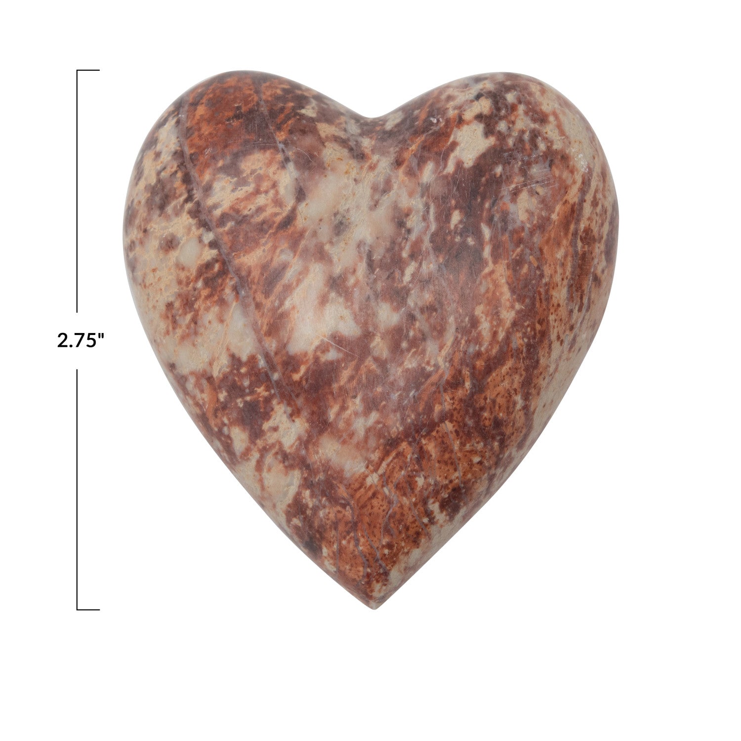 Handmade Decorative Soapstone Heart - Natural Stone Carving for Home Decor, Gift, and Meditation Space