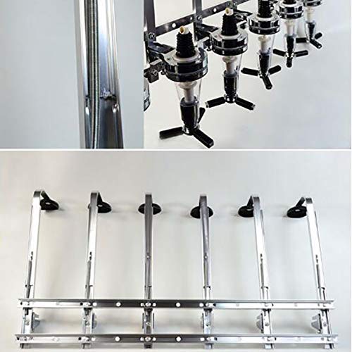Premium Stainless Steel Wall Mount Wine Rack - Holds 6 Bottles for Wine, Spirits & Beverages | Space-Saving Bar Storage Solution for Home, Kitchen & Restaurant Decor