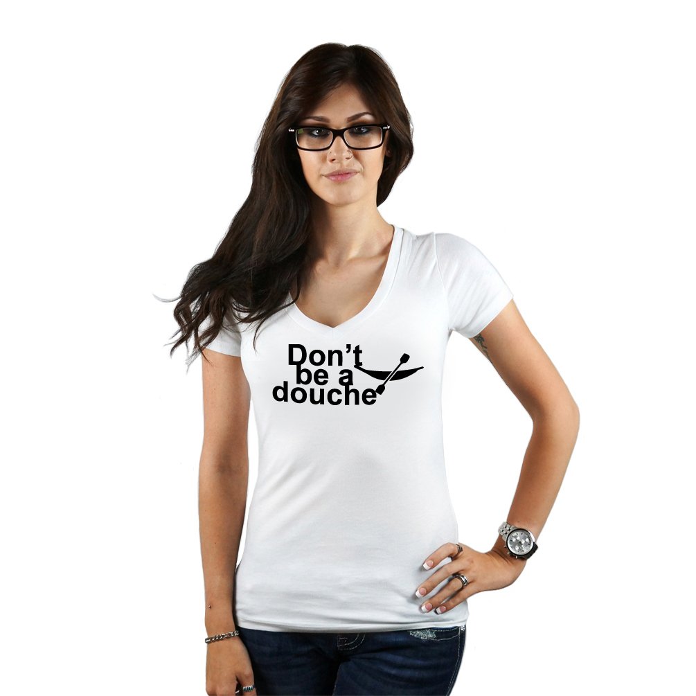 Funny Sarcastic Women's T-Shirt - 'Don't Be a Douche' Graphic Tee - Casual Streetwear for Women - Perfect for Parties, Gifts & Everyday Wear