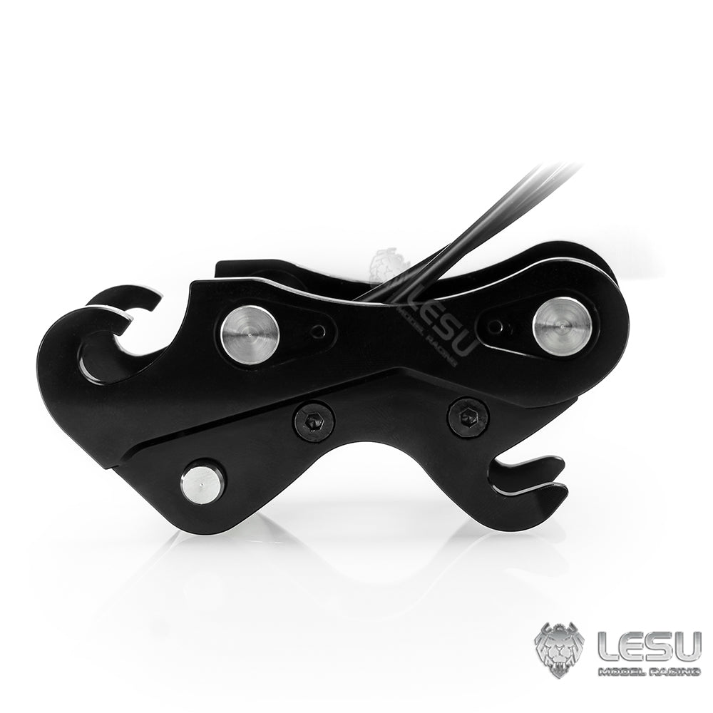 LESU 1/14 RC Hydraulic Excavator Metal Quick Release Coupler with LED Lighting for Aoue LR945 - DIY Cab Guardrail Accessory | Perfect for Night Construction & RC Model Display Scenes