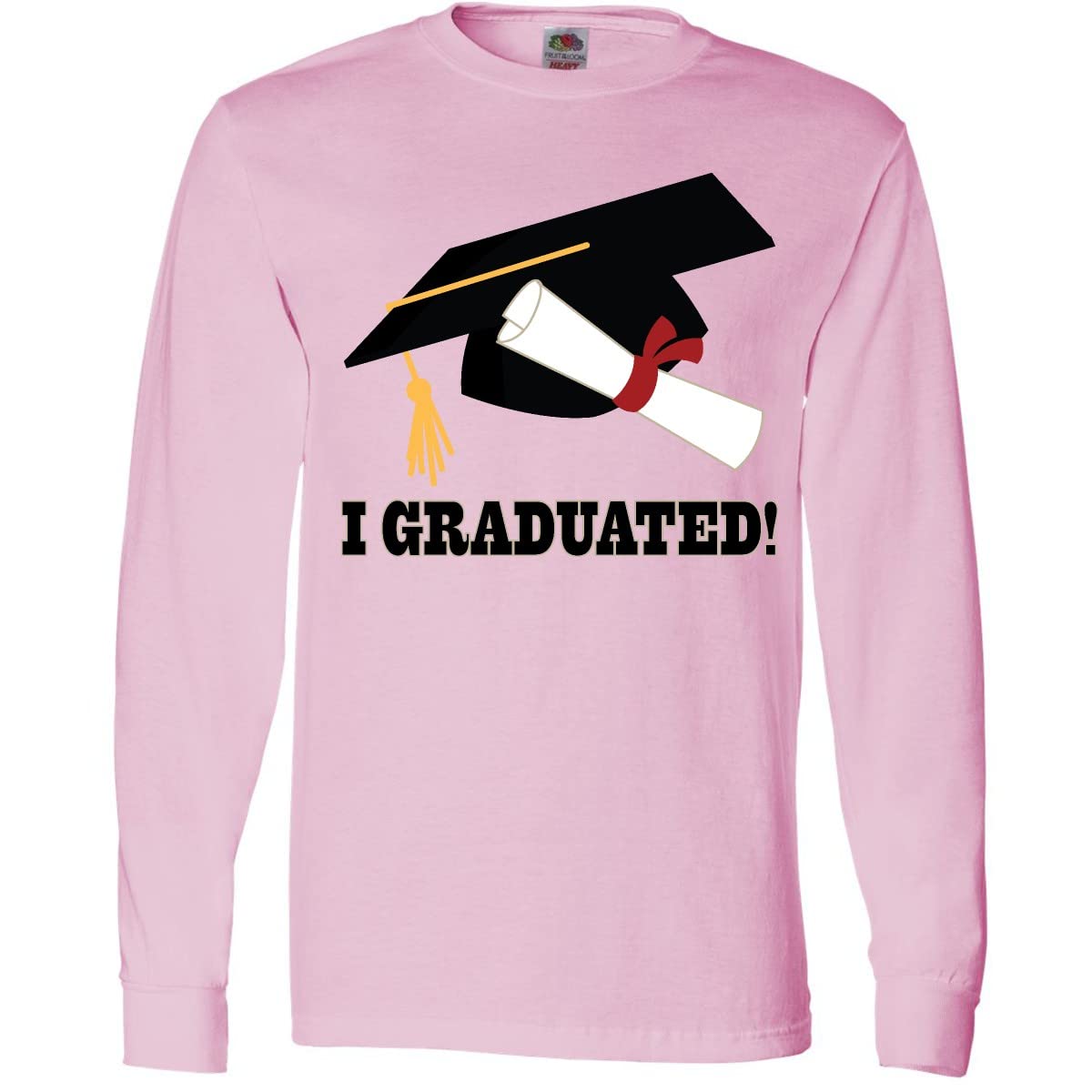 Inktastic Graduation 'I Graduated' Long Sleeve T-Shirt - Comfortable Cotton Tee for Graduation Parties & School Celebrations