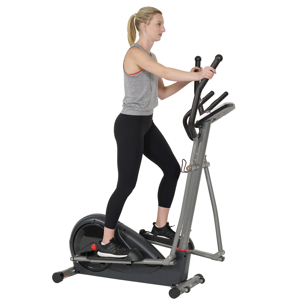 Magnetic Elliptical Trainer Machine - 12 Pre-Programmed Workouts for Home Gym Cardio Exercise | Perfect for Small Spaces & Full-Body Workout